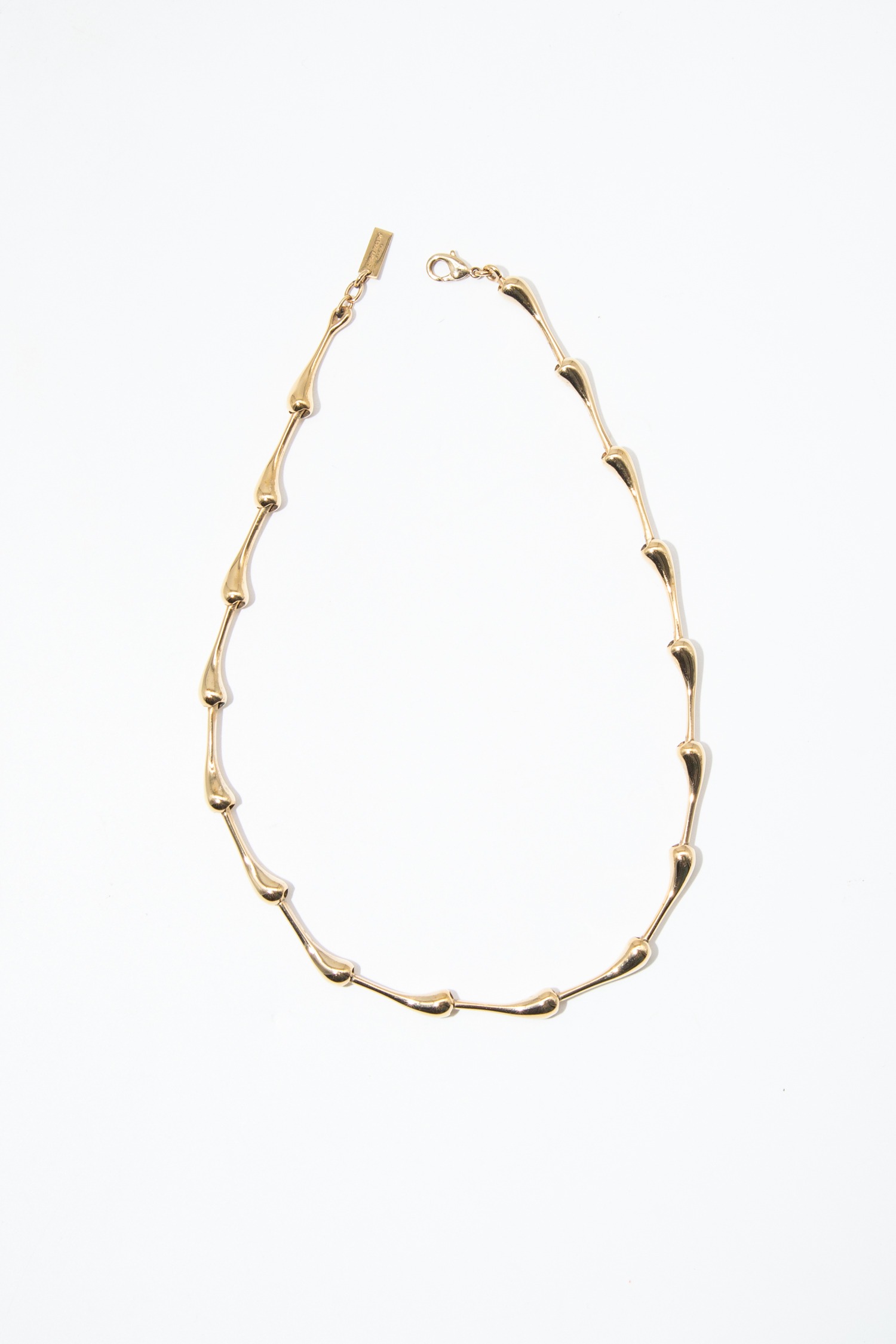 Saint Laurent Halskette mit Tropfenförmigen Gliedern in Gold