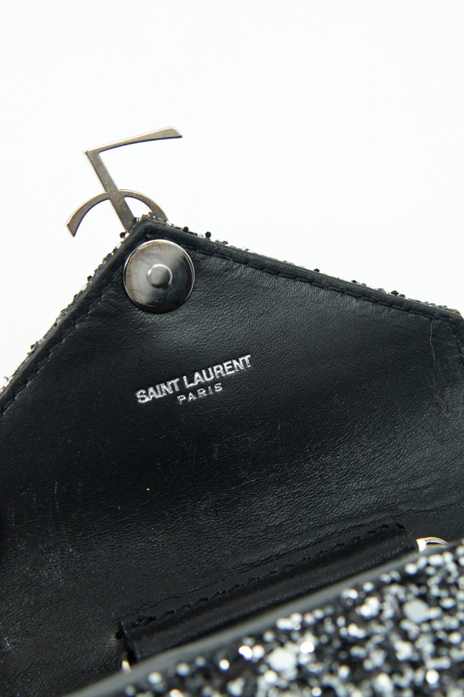 Saint Laurent "Mini Crossbody" Umhängetasche mit Glitzer