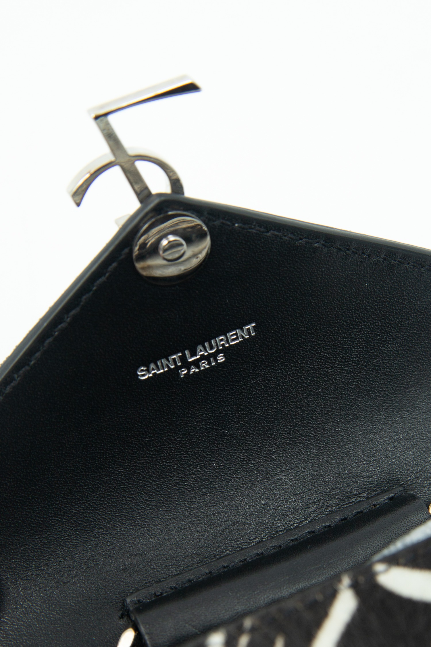 Saint Laurent "Mini Crossbody" Umhängetasche mit Zebramuster