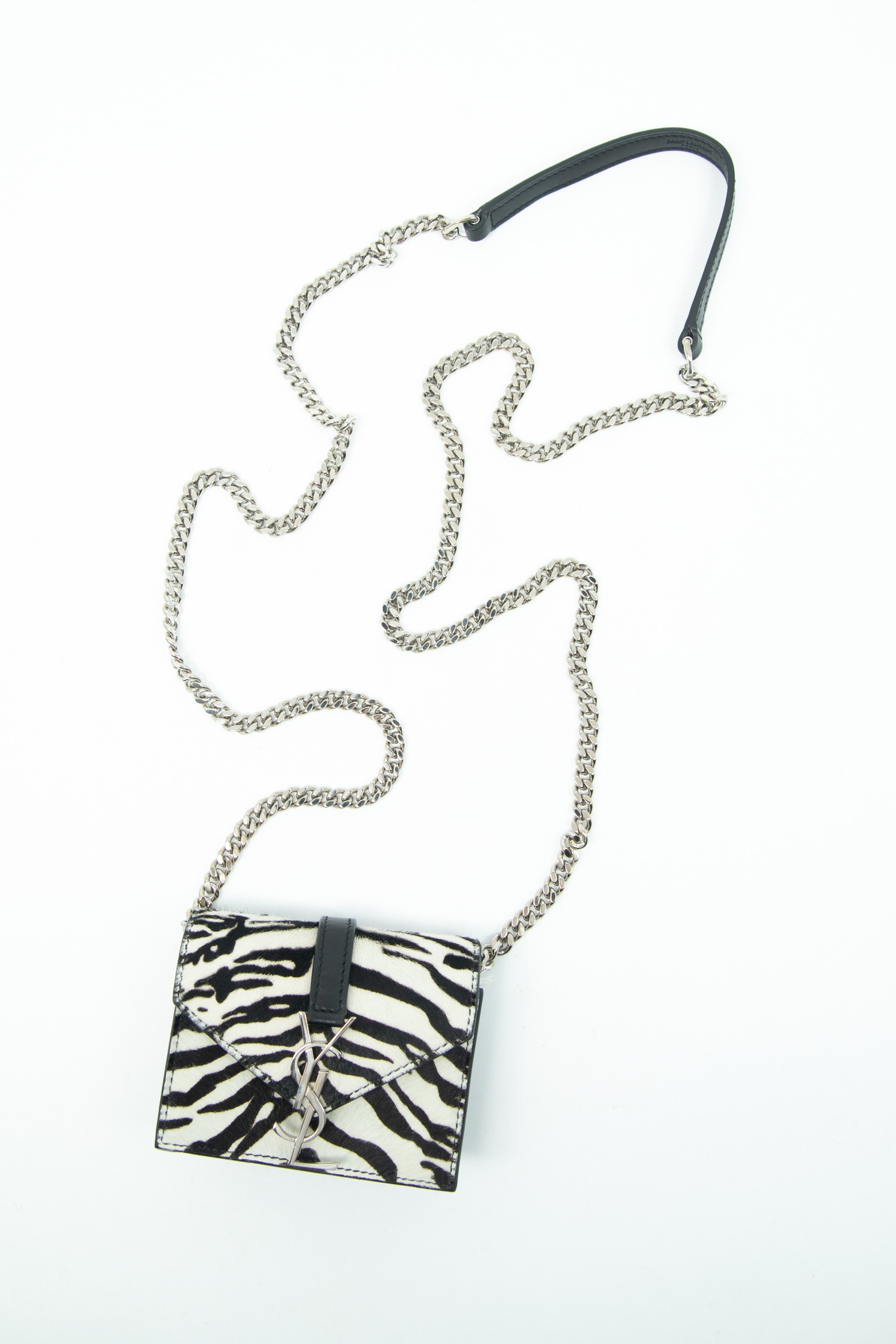Saint Laurent "Mini Crossbody" Umhängetasche mit Zebramuster