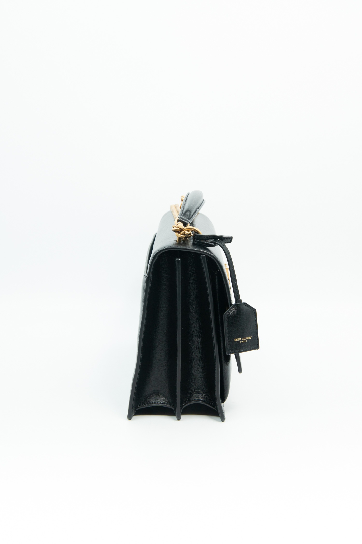 Saint Laurent "Sunset Large" Handtasche in Schwarz und Gold