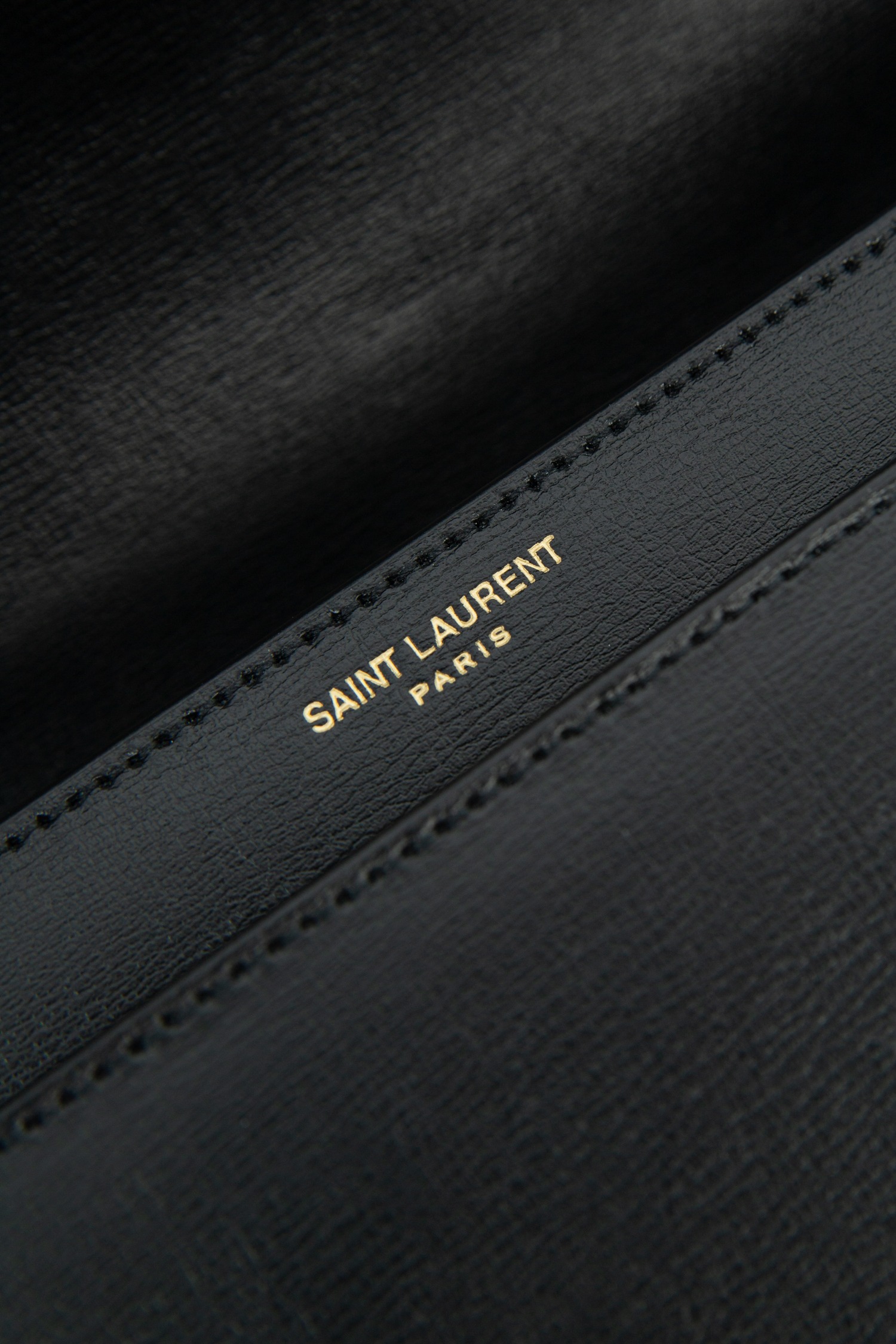 Saint Laurent "Sunset Large" Handtasche in Schwarz und Gold