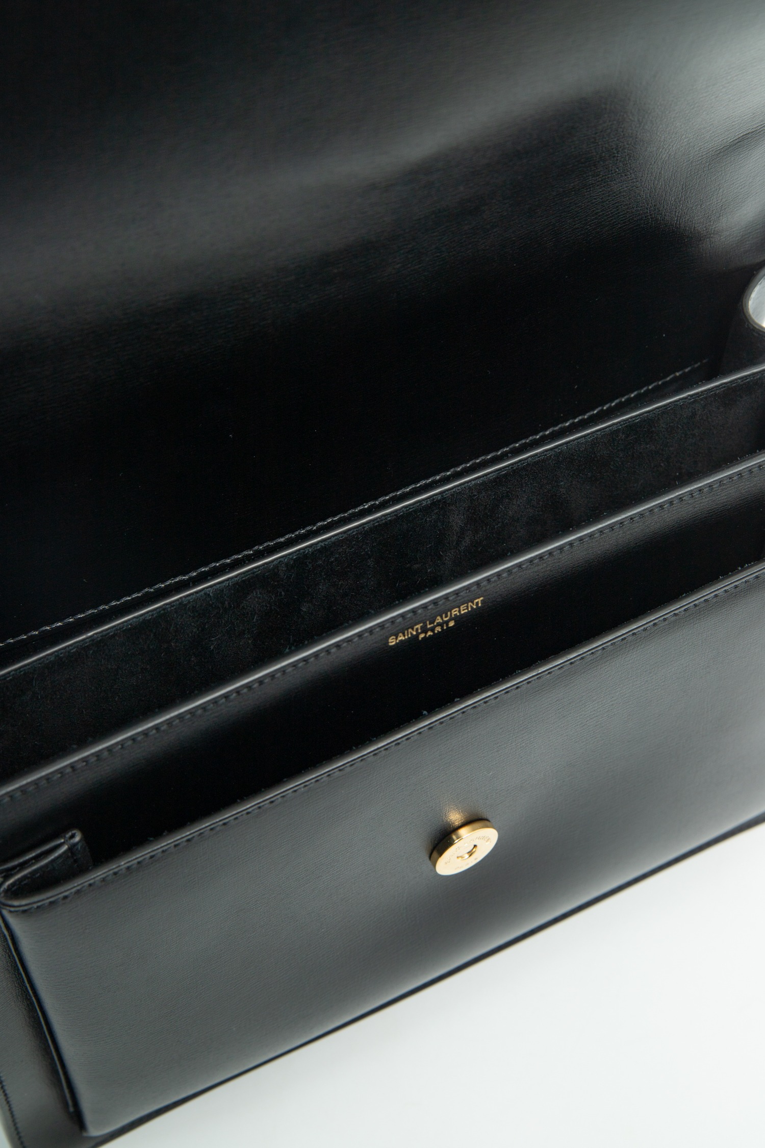 Saint Laurent "Sunset Large" Handtasche in Schwarz und Gold