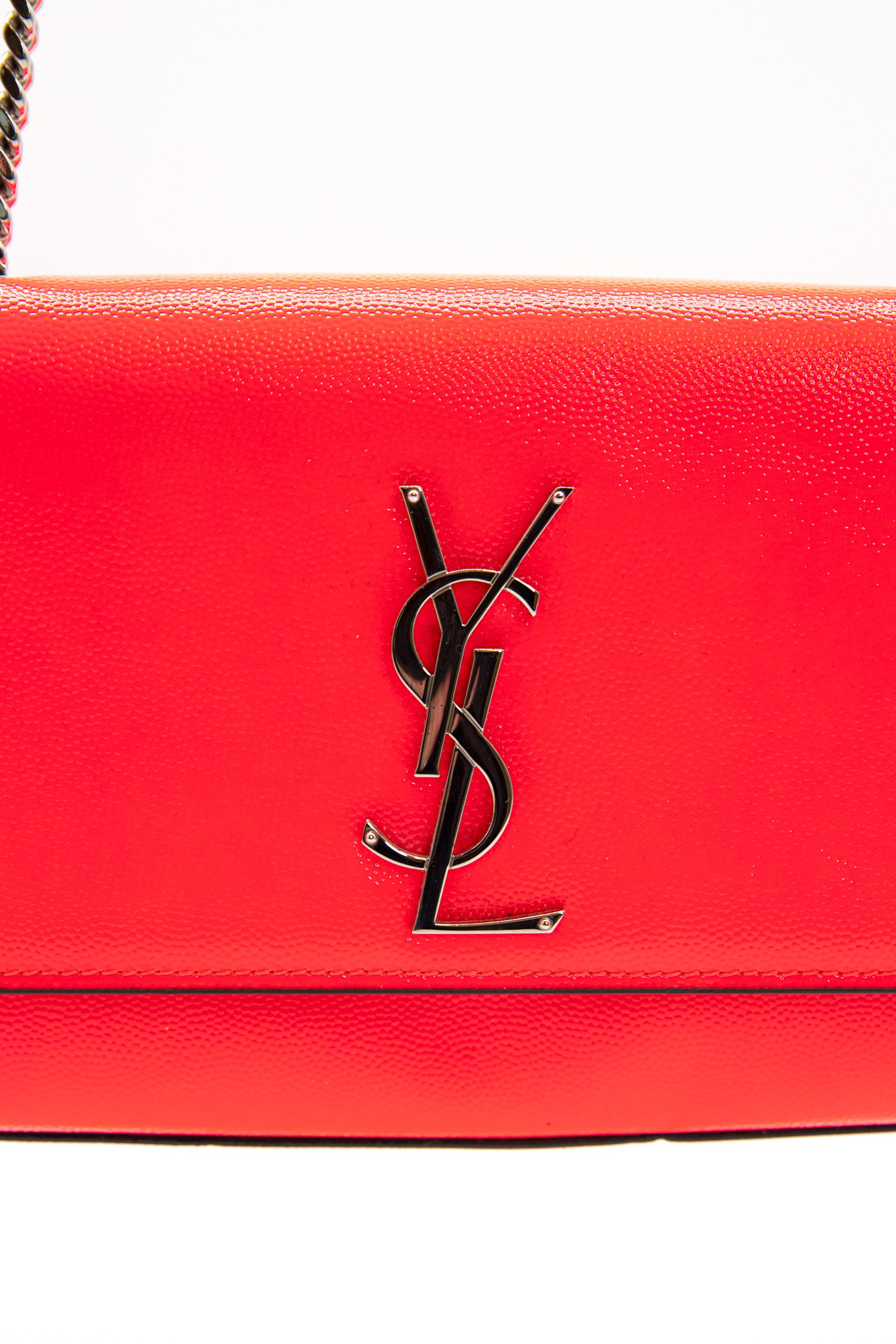 Saint Laurent "Kate Monogram" kleine Umhängetasche in Neon