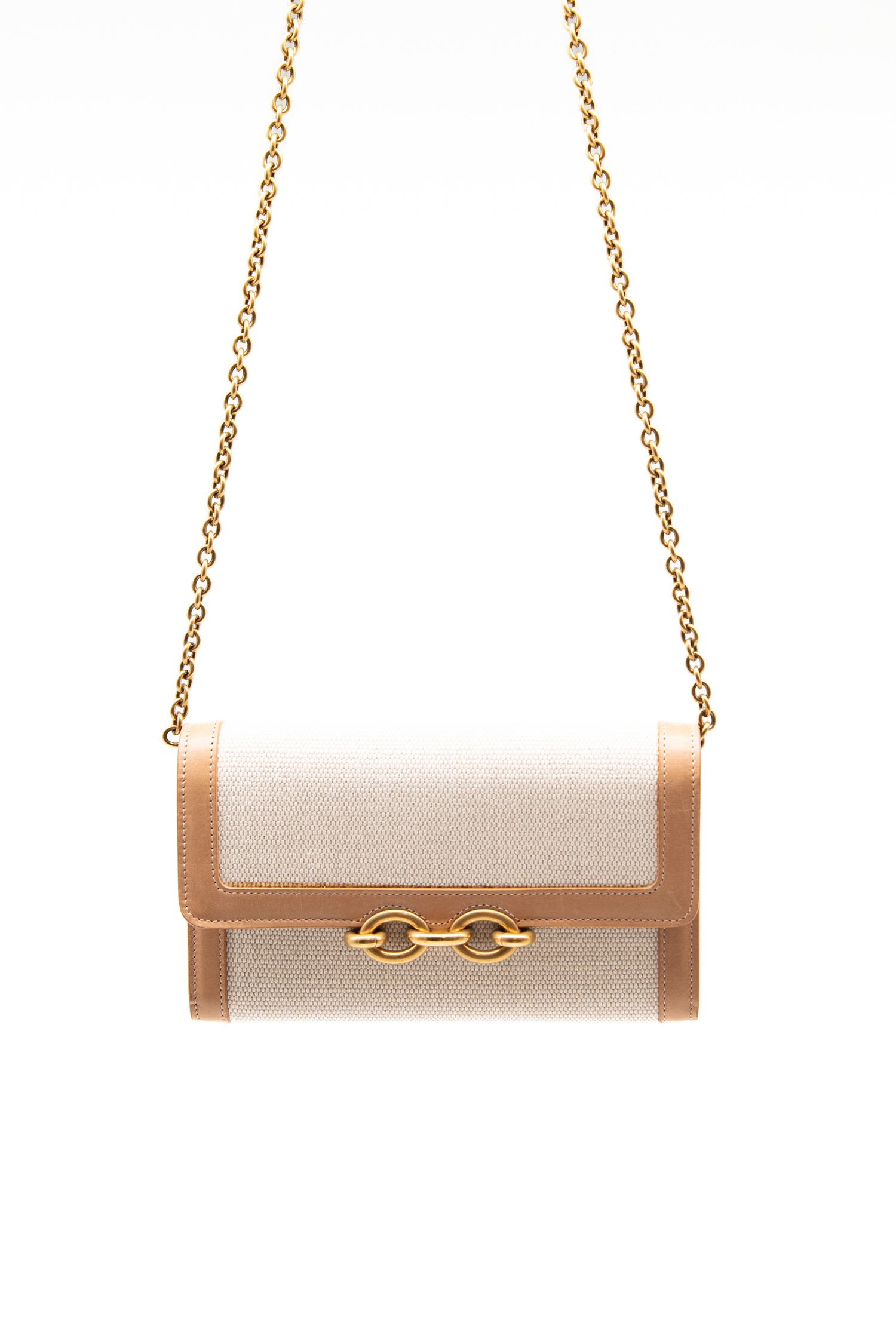 Saint Laurent "Le Maillon" Wallet-on-Chain in Hellbeige