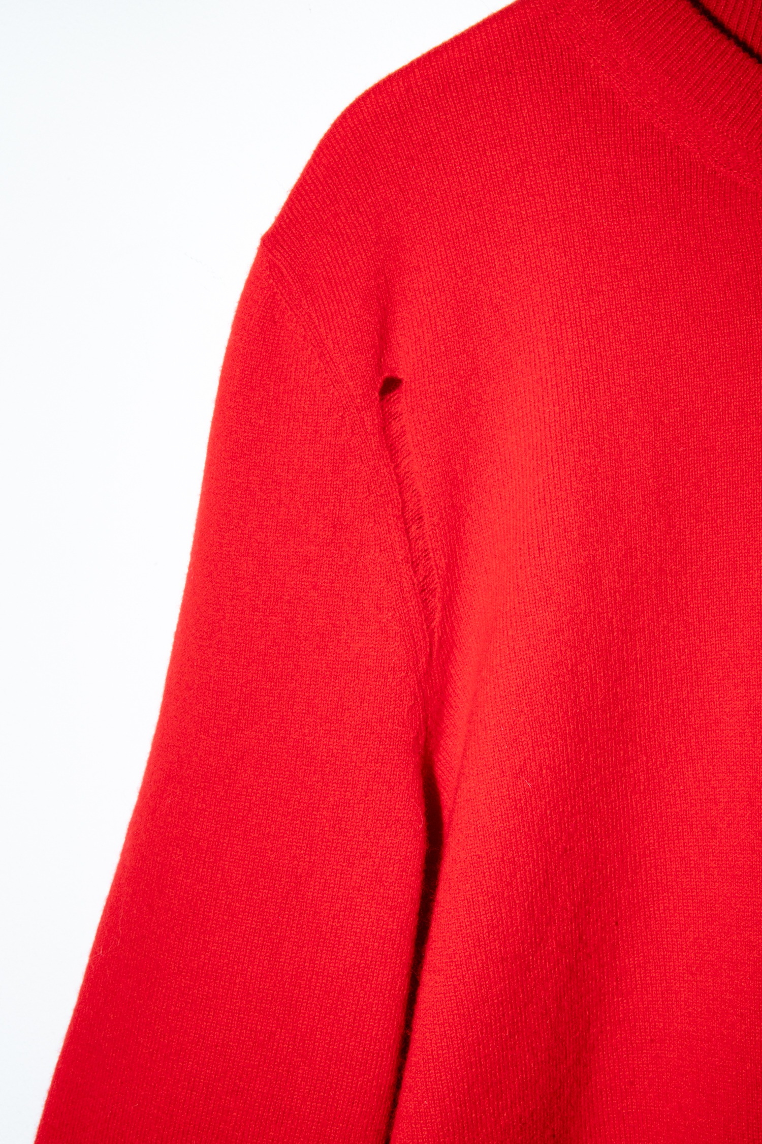 Saint Laurent Strickpullover im Used-Look in Rot