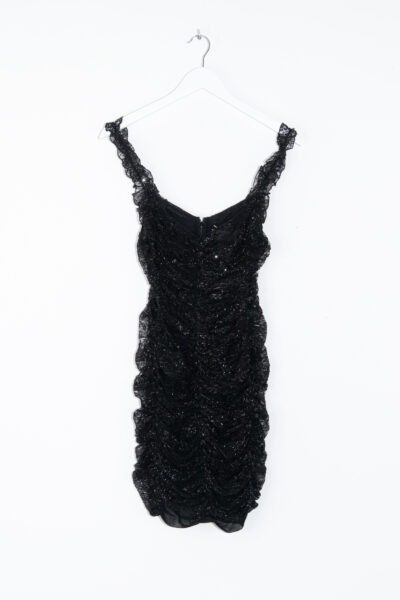 Saint Laurent Minikleid mit Pailletten in Schwarz