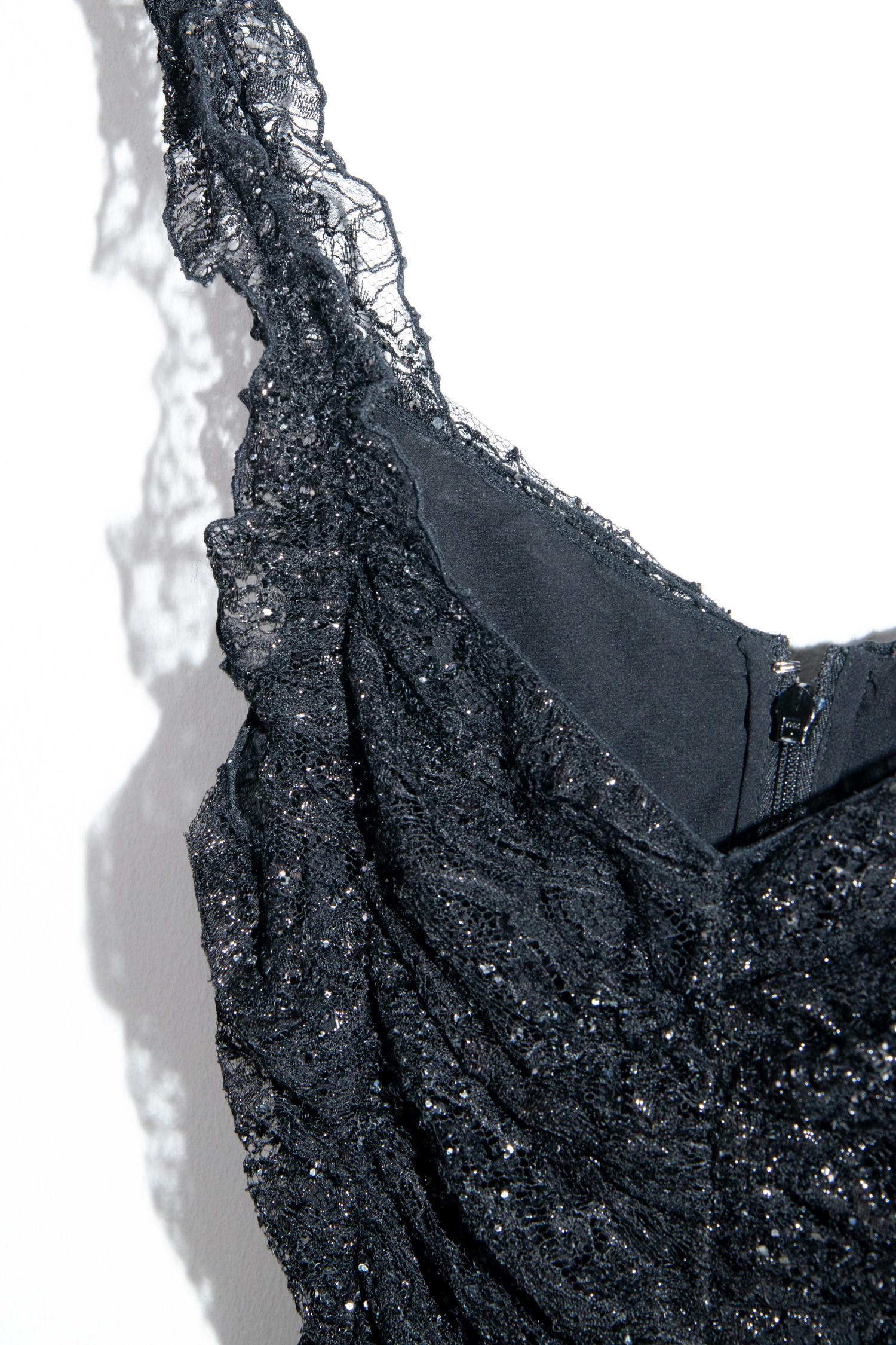 Saint Laurent Minikleid mit Pailletten in Schwarz