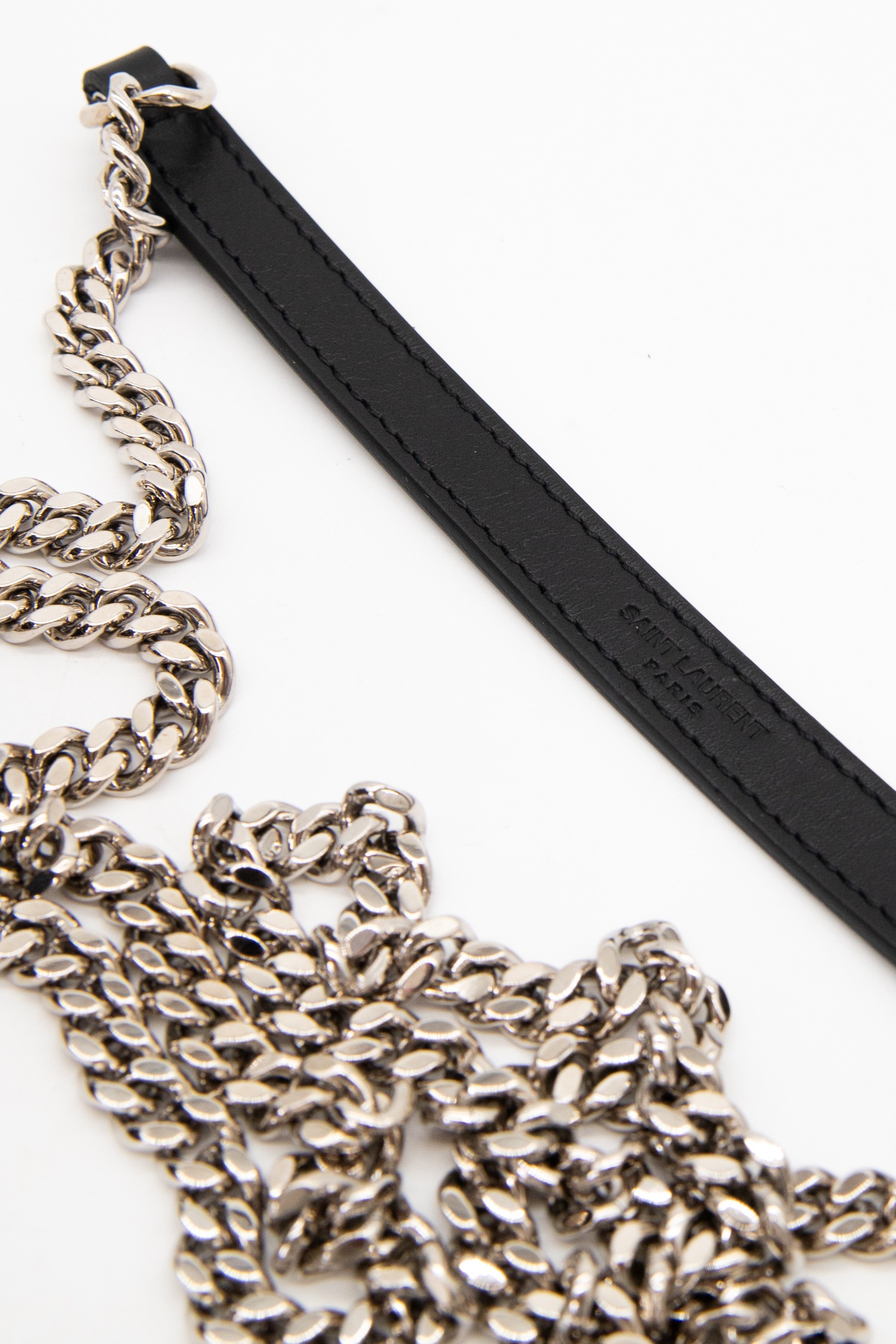 Saint Laurent Mini Abendtasche in Schwarz und Silber