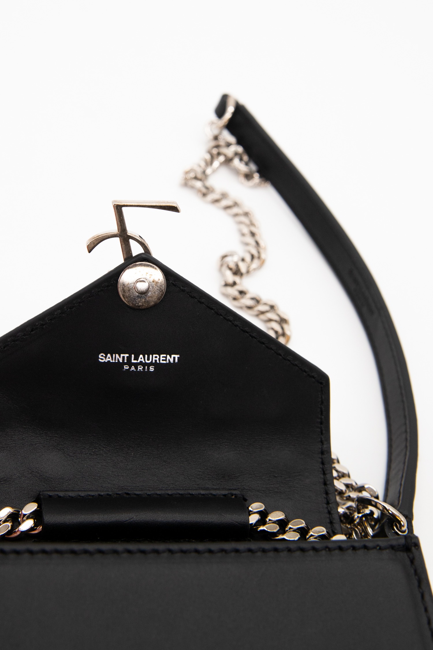 Saint Laurent Mini Abendtasche in Schwarz und Silber