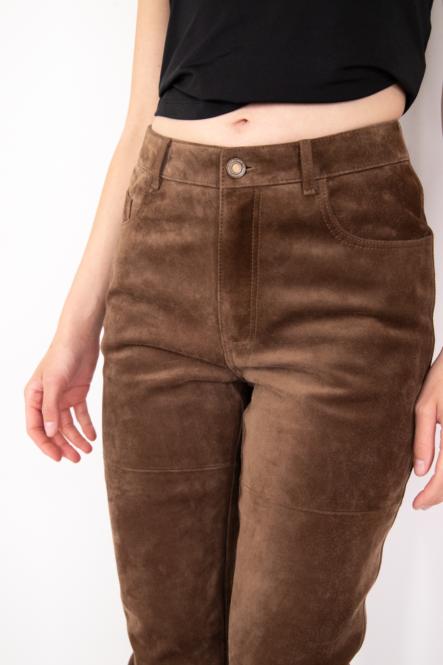 Saint Laurent Pantaboots aus Wildleder in Braun
