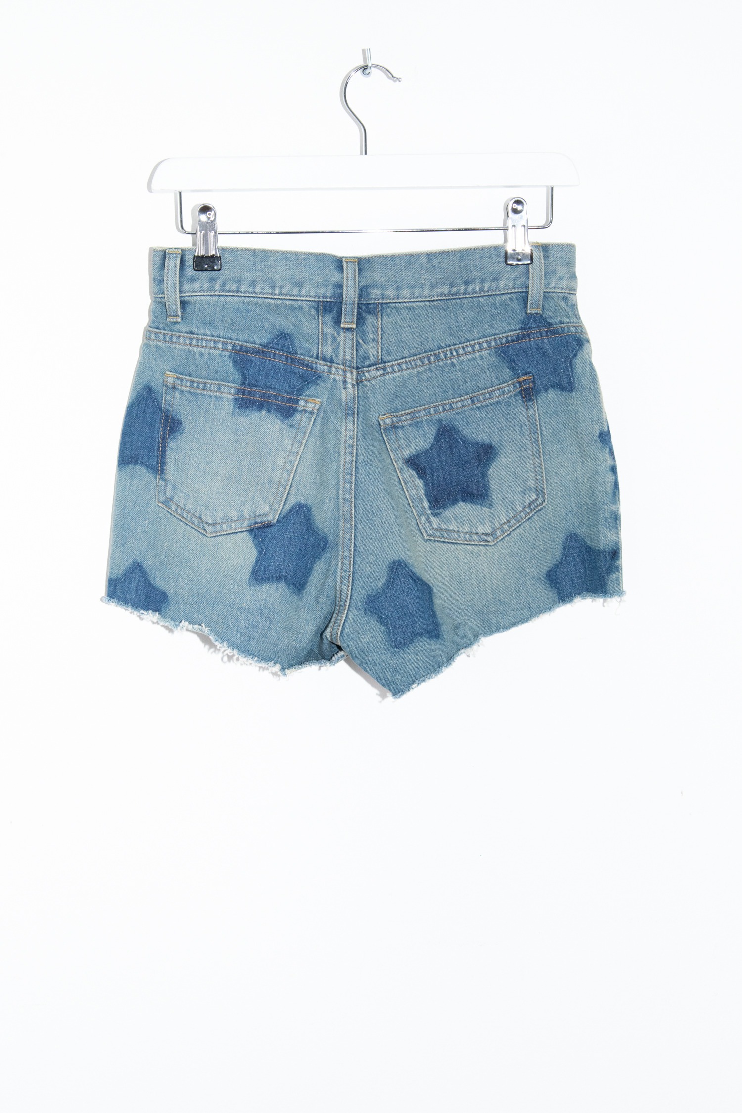 Saint Laurent Jeansshorts mit Sternen in Blau