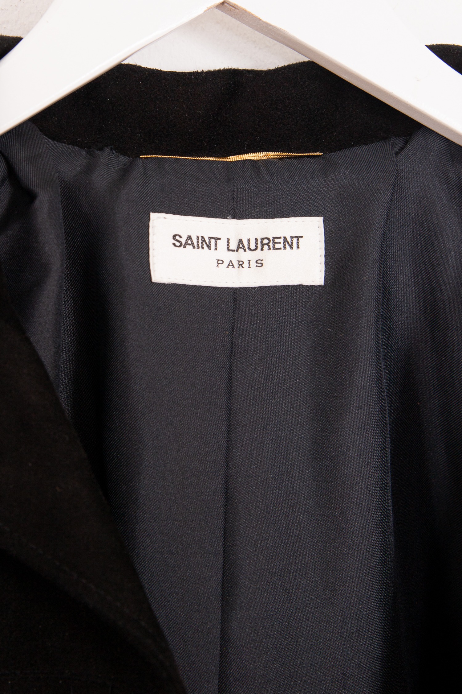 Saint Laurent Jacke aus Wildleder mit Fransen in Schwarz