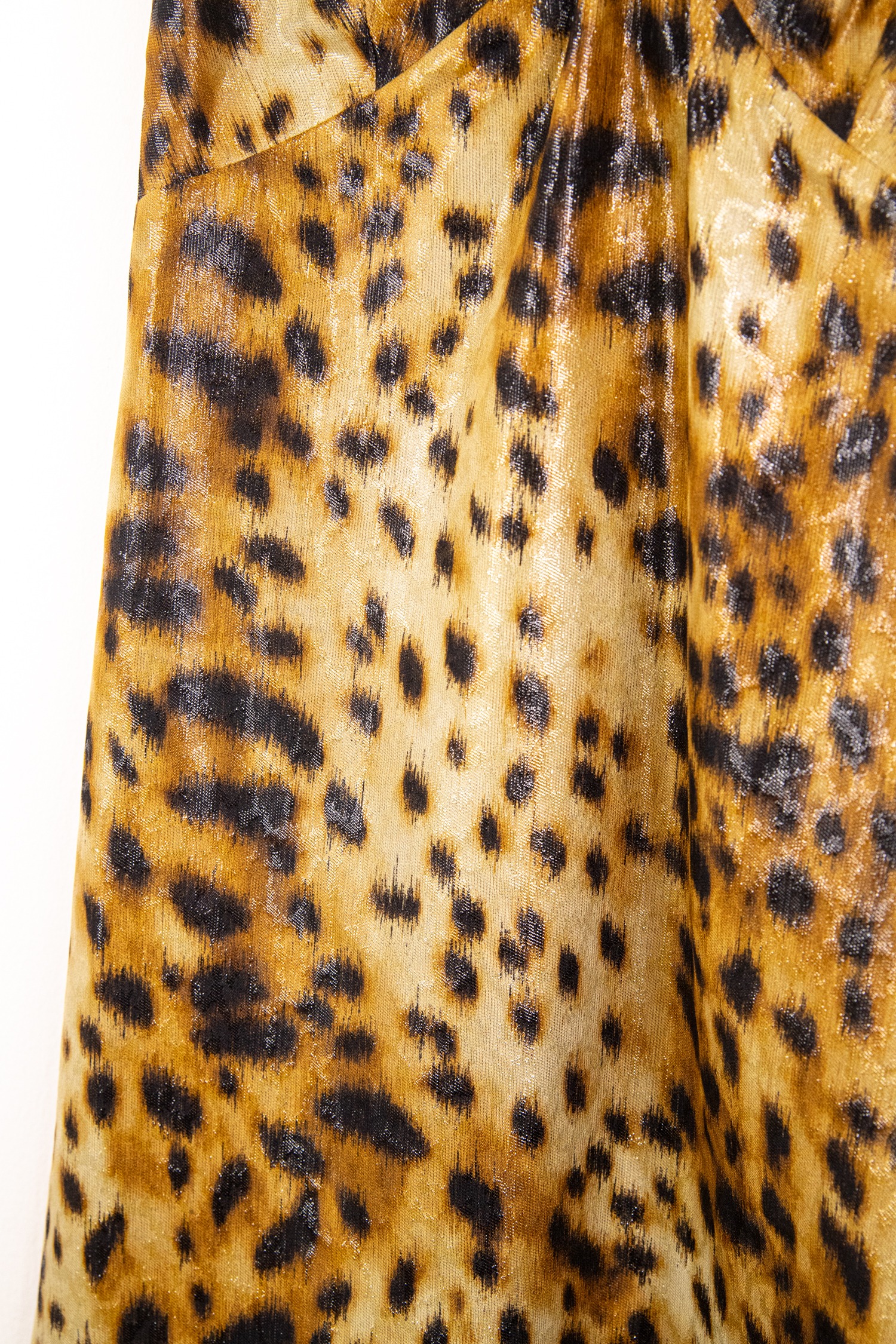 Saint Laurent Minikleid mit Leomuster in Beige und Schwarz