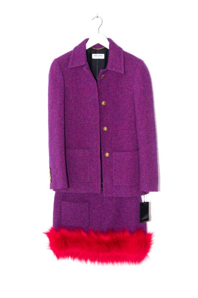 Saint Laurent Tweedkostüm mit Blazer und Rock