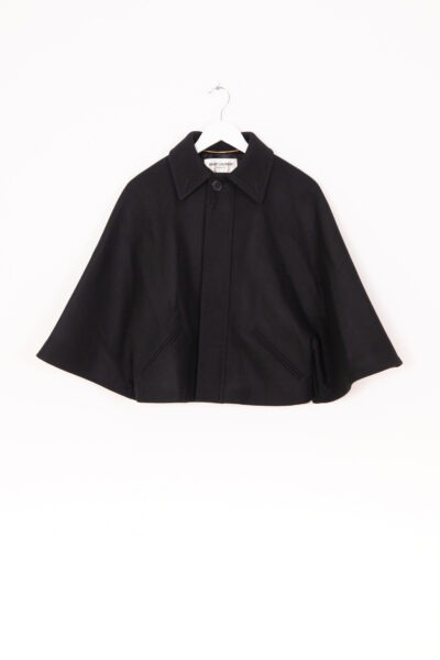 Saint Laurent Cape aus Wolle in Schwarz