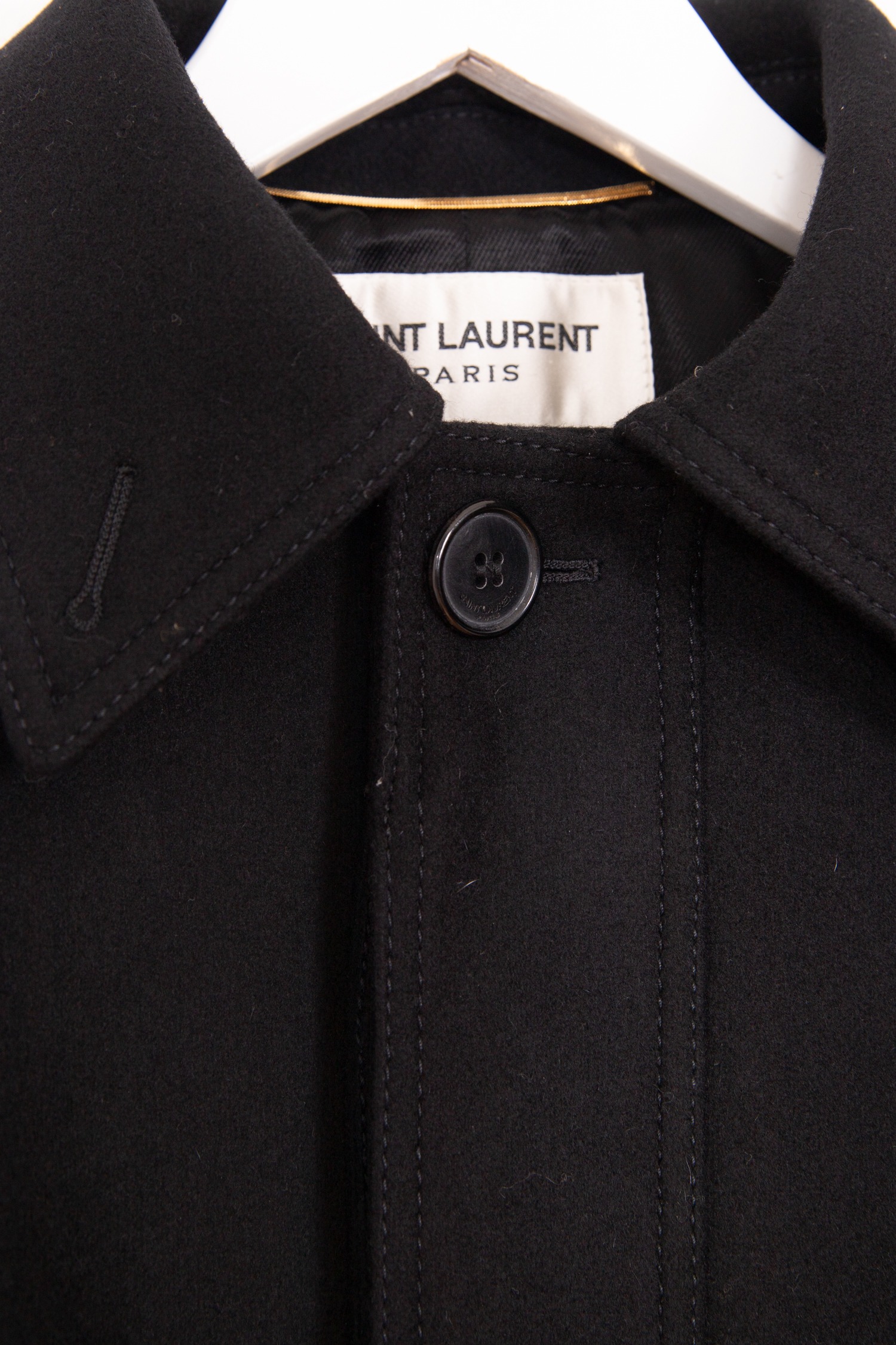 Saint Laurent Cape aus Wolle in Schwarz