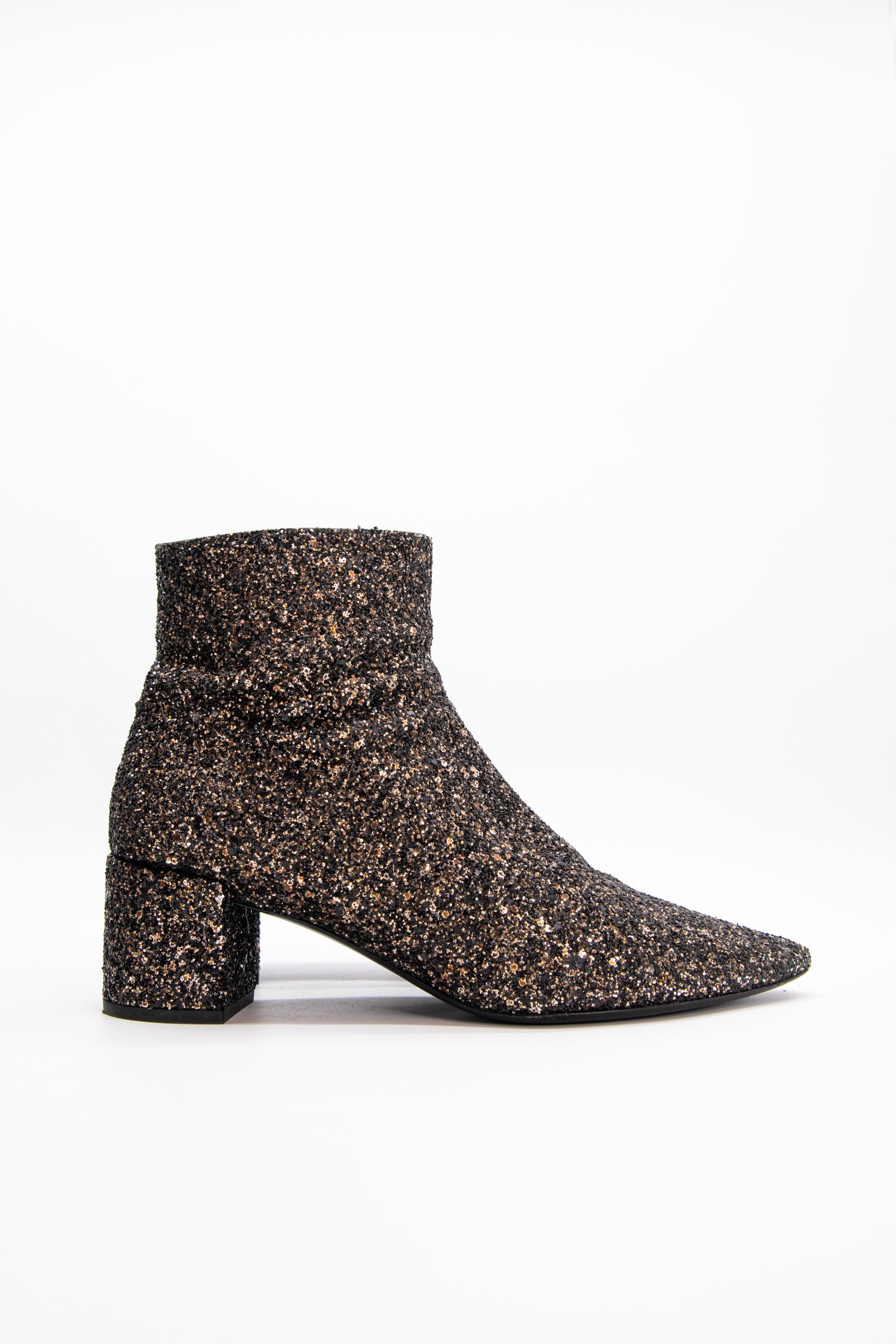 Saint Laurent "LouLou 50" Stiefeletten mit Glitzer