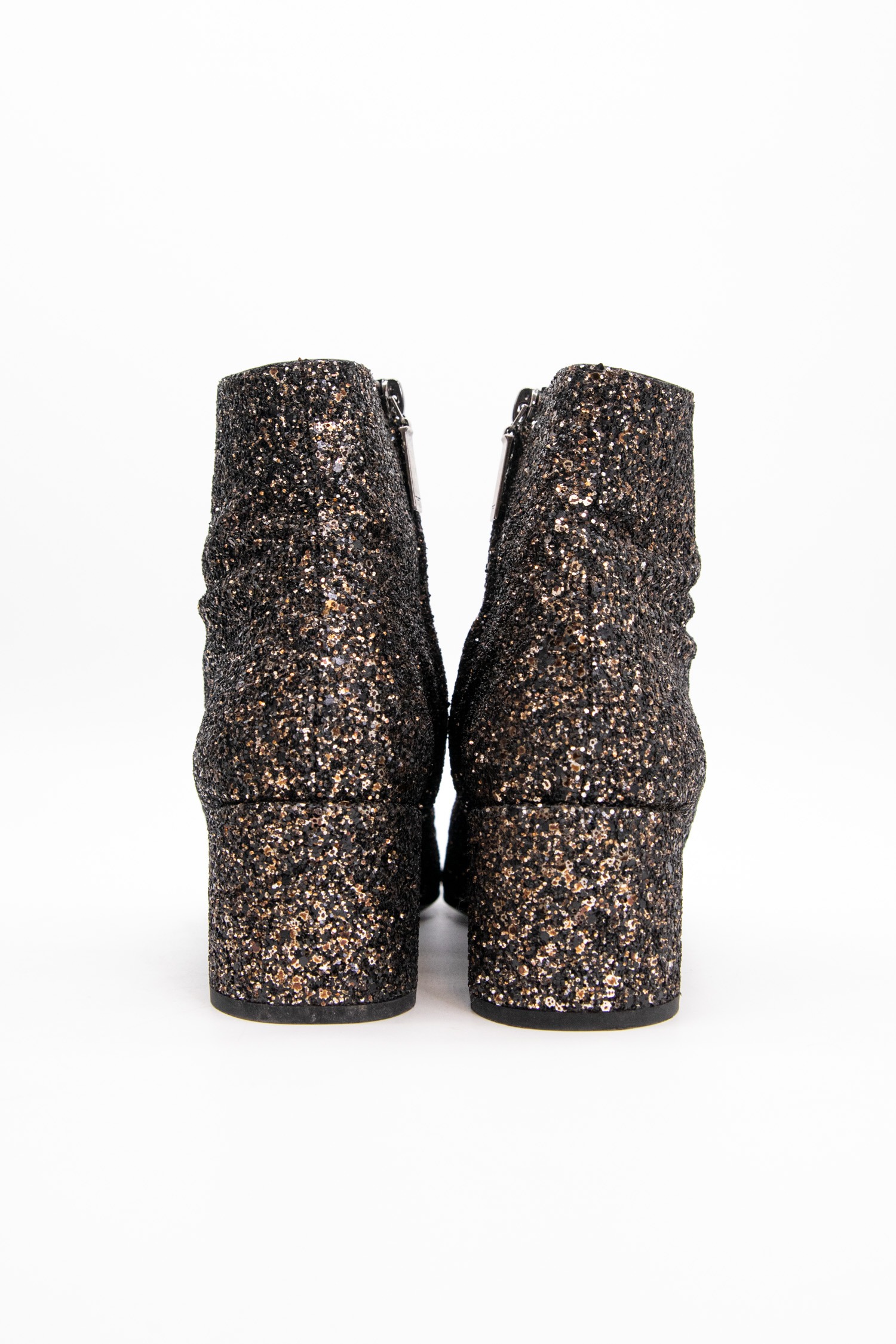 Saint Laurent "LouLou 50" Stiefeletten mit Glitzer