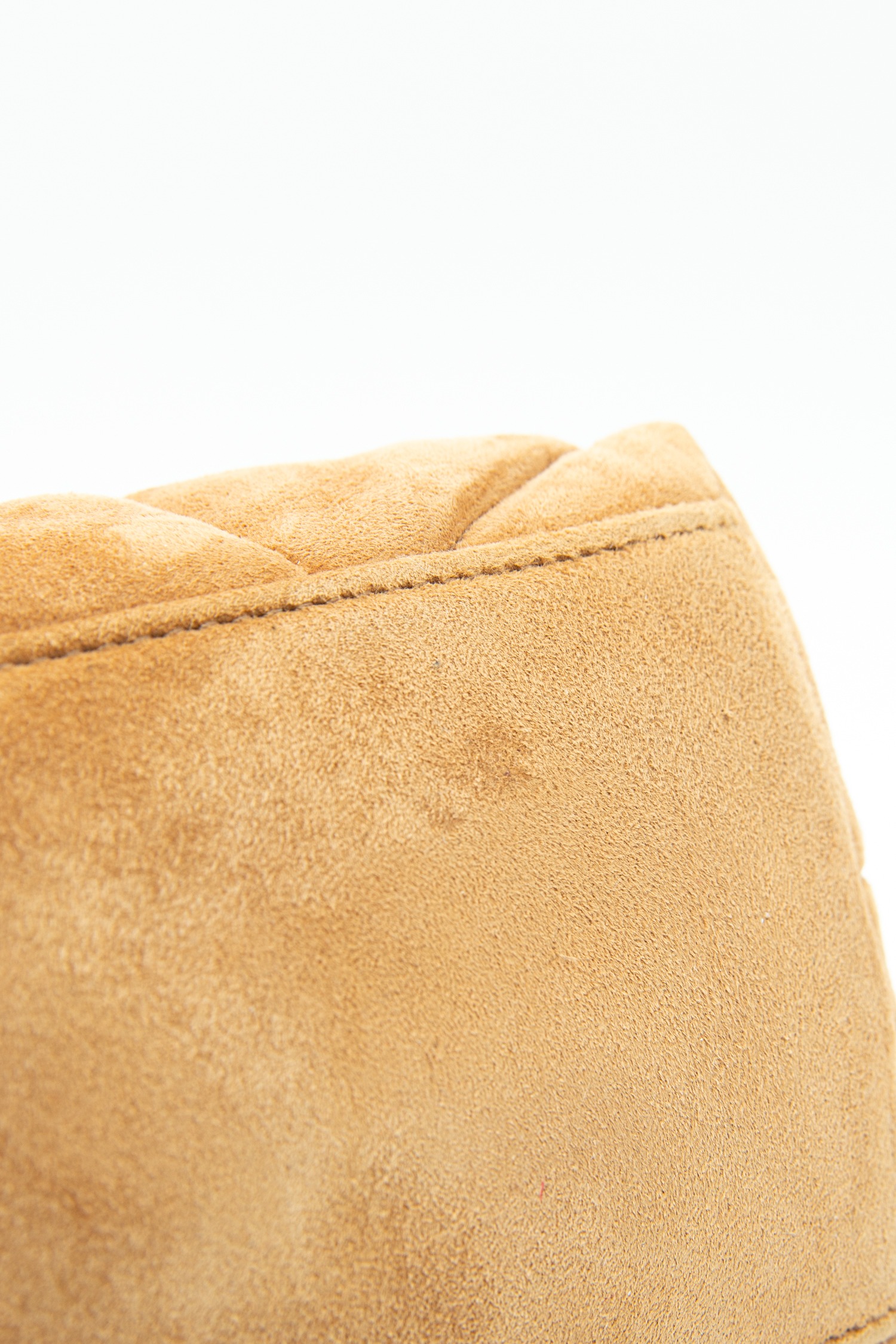 Saint Laurent "Loulou Small" Handtasche aus Velourleder in Cognac