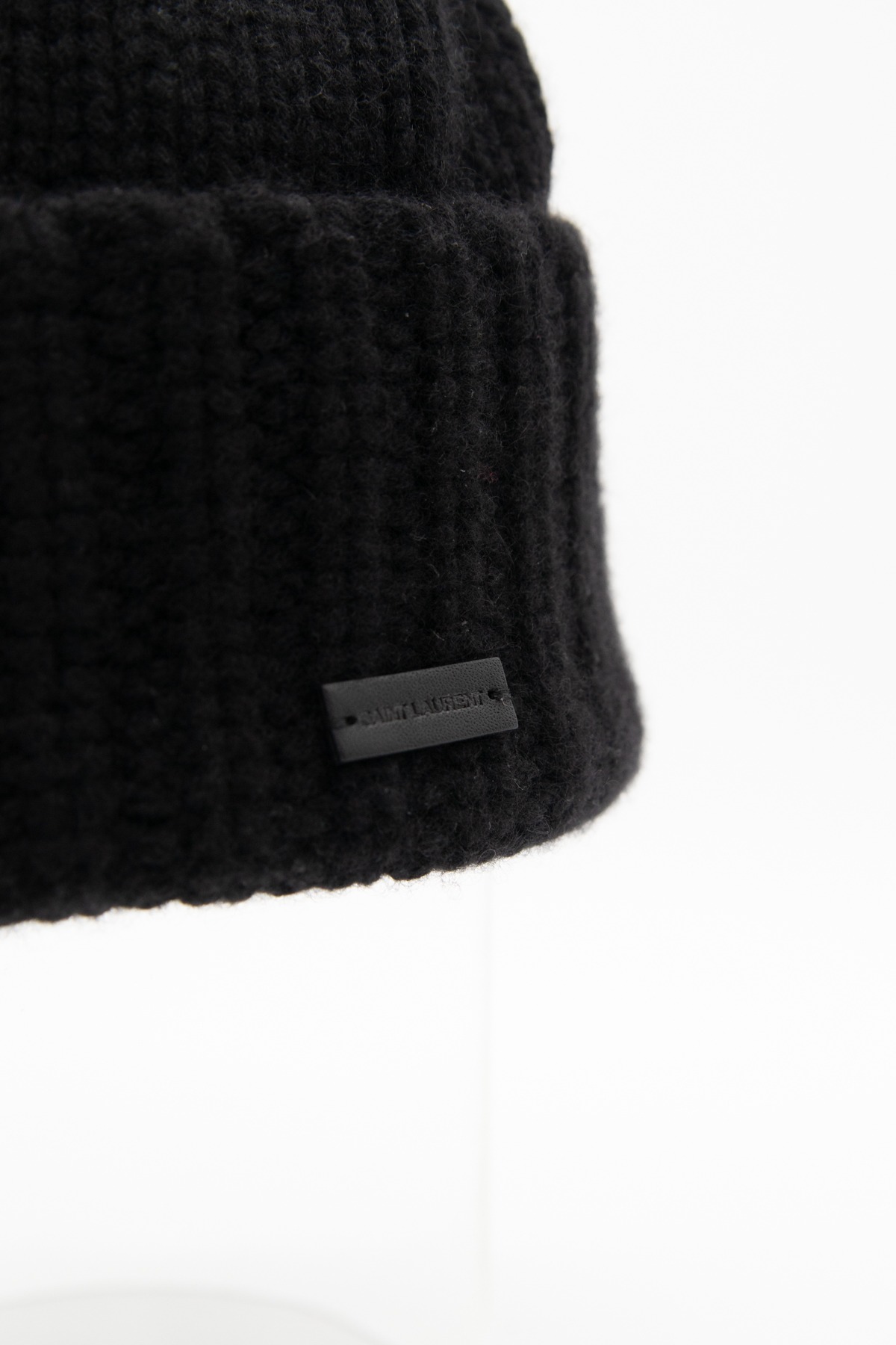 Saint Laurent Strickmütze aus Kaschmir in Schwarz