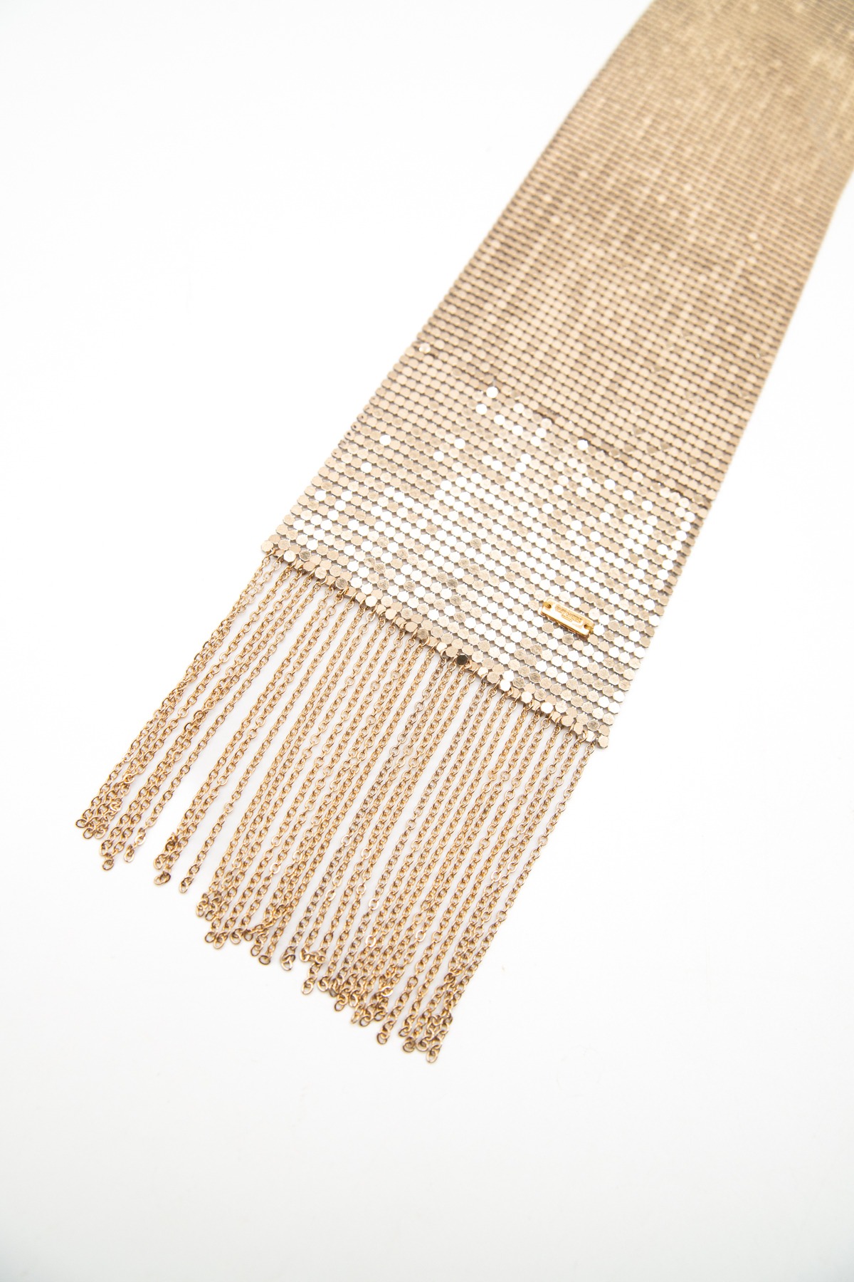Saint Laurent Schal aus Metallnetz in Gold
