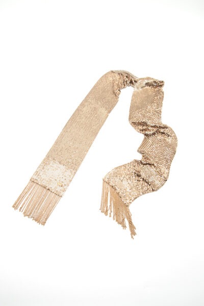 Saint Laurent Schal aus Metallnetz in Gold