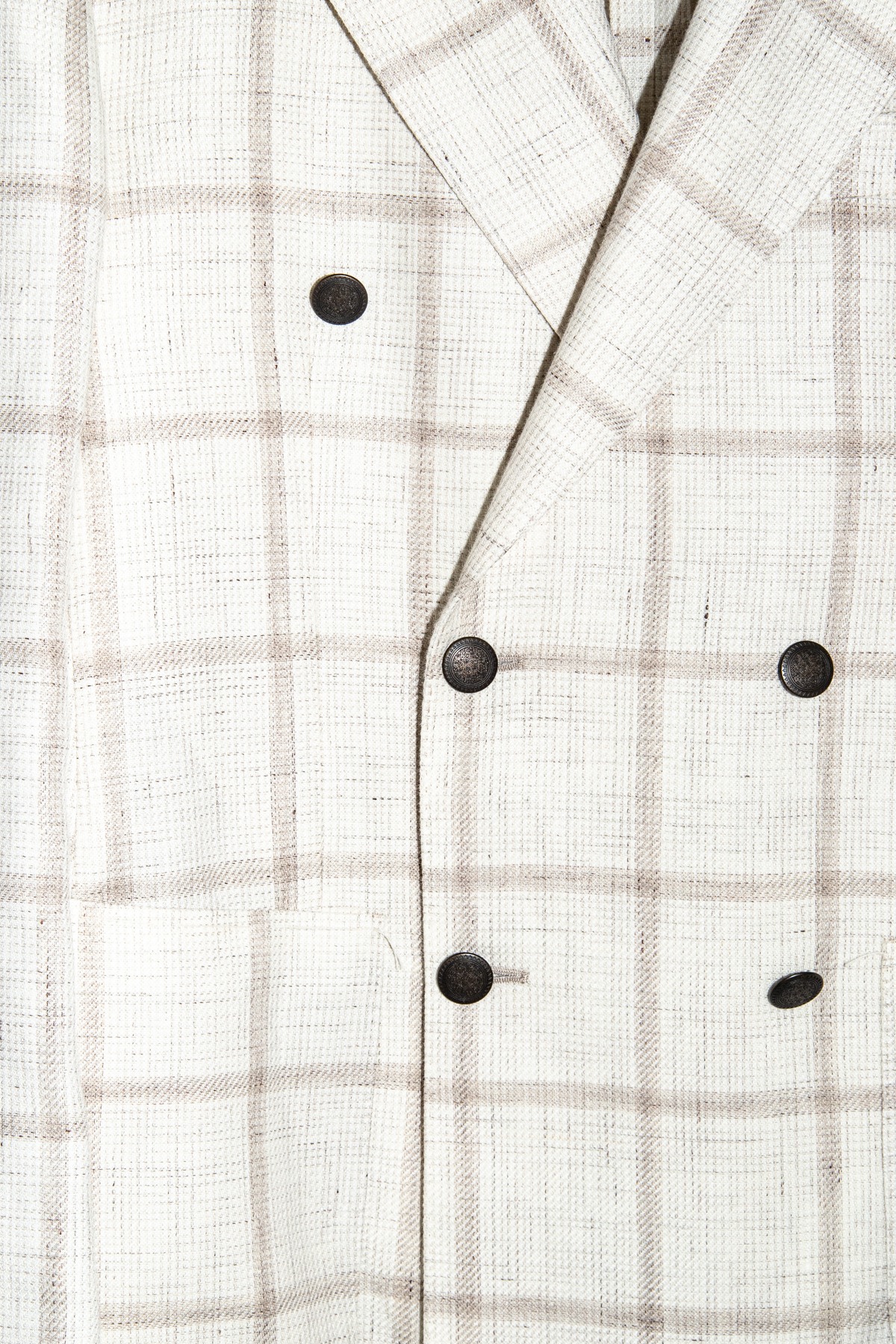 Sartoria Latorre Sakko mit Karomster in Ecru und Beige