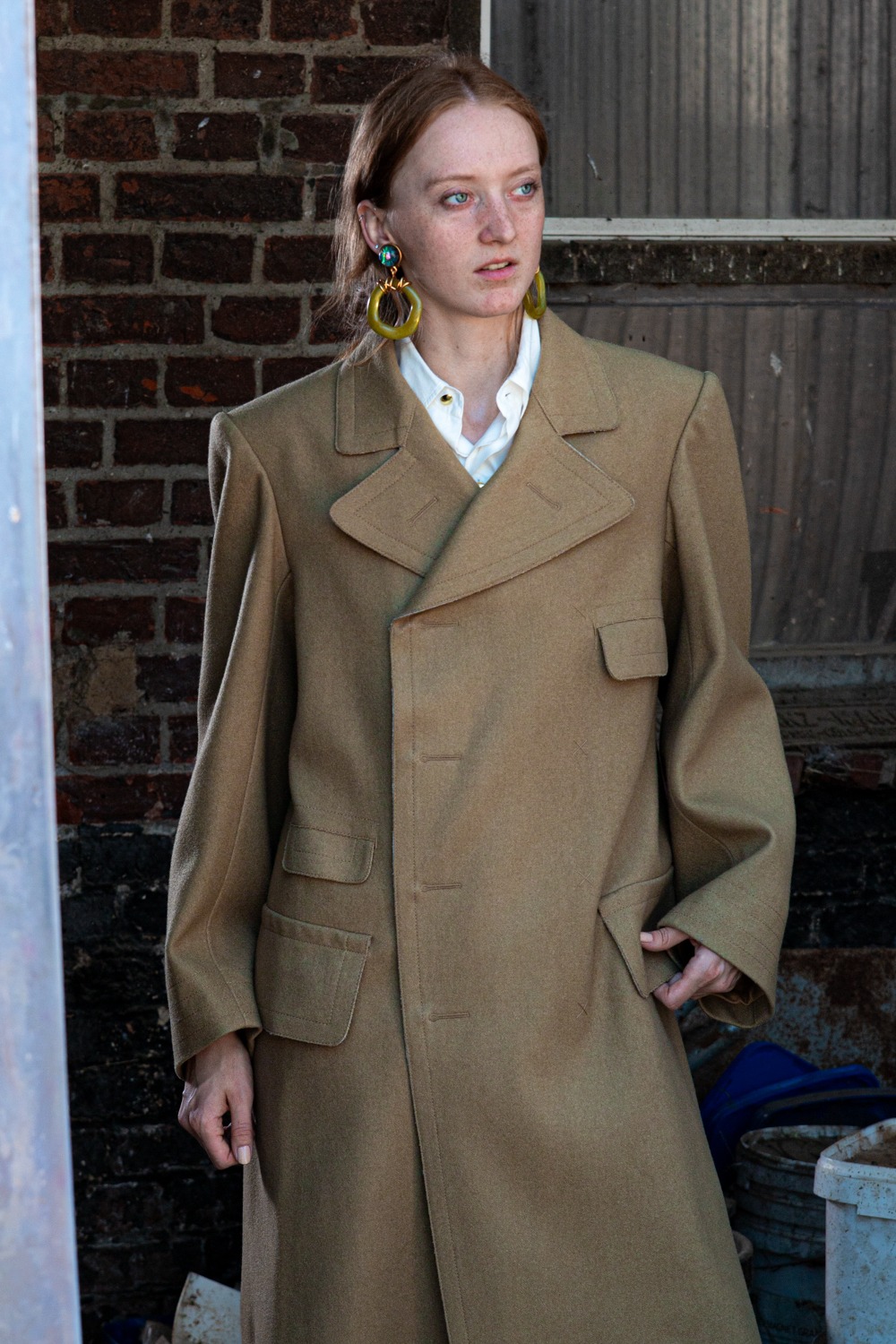 Maison Margiela Oversized Mantel in Camel