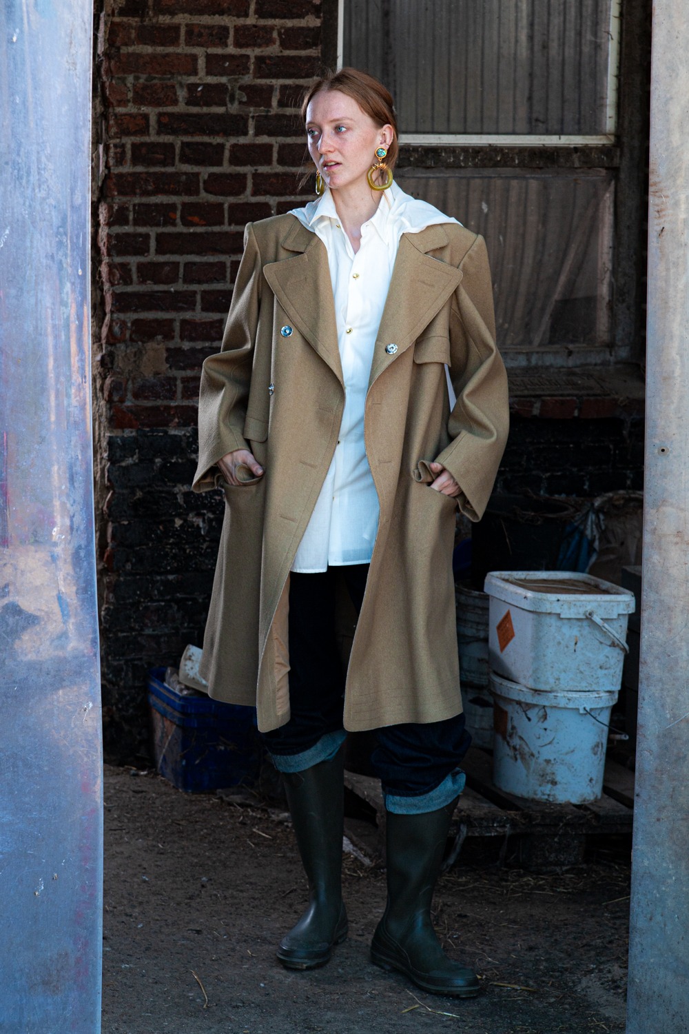 Maison Margiela Oversized Mantel in Camel