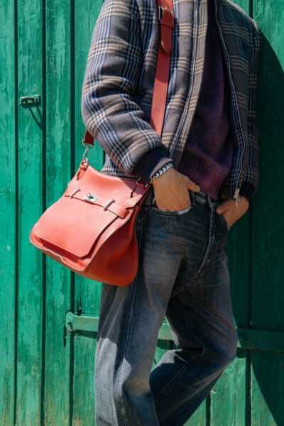 Etro Jacke mit Karomuster in Braun und Blau