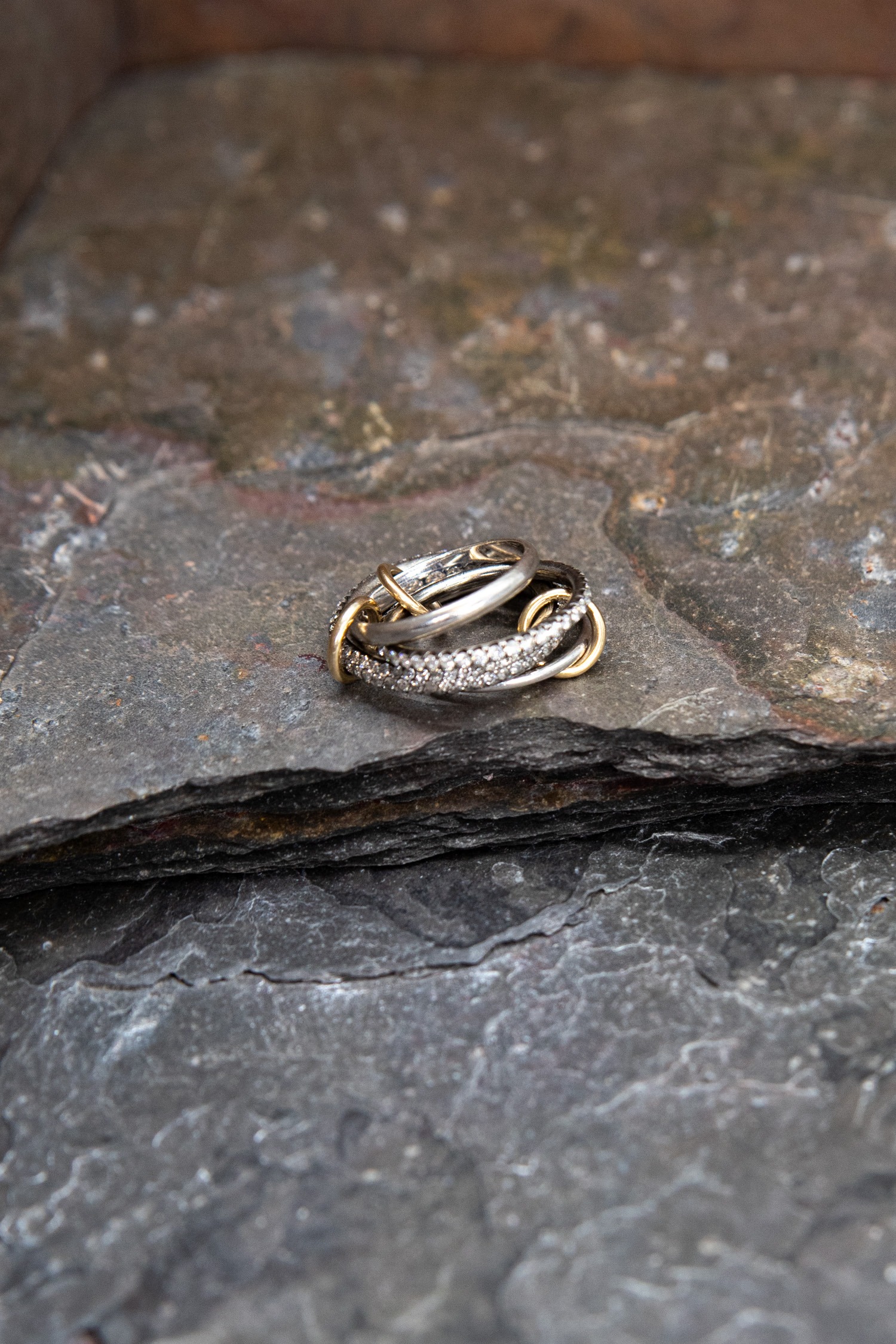 Spinelli Kilcollin "Vega" Ring in Silber und Gold
