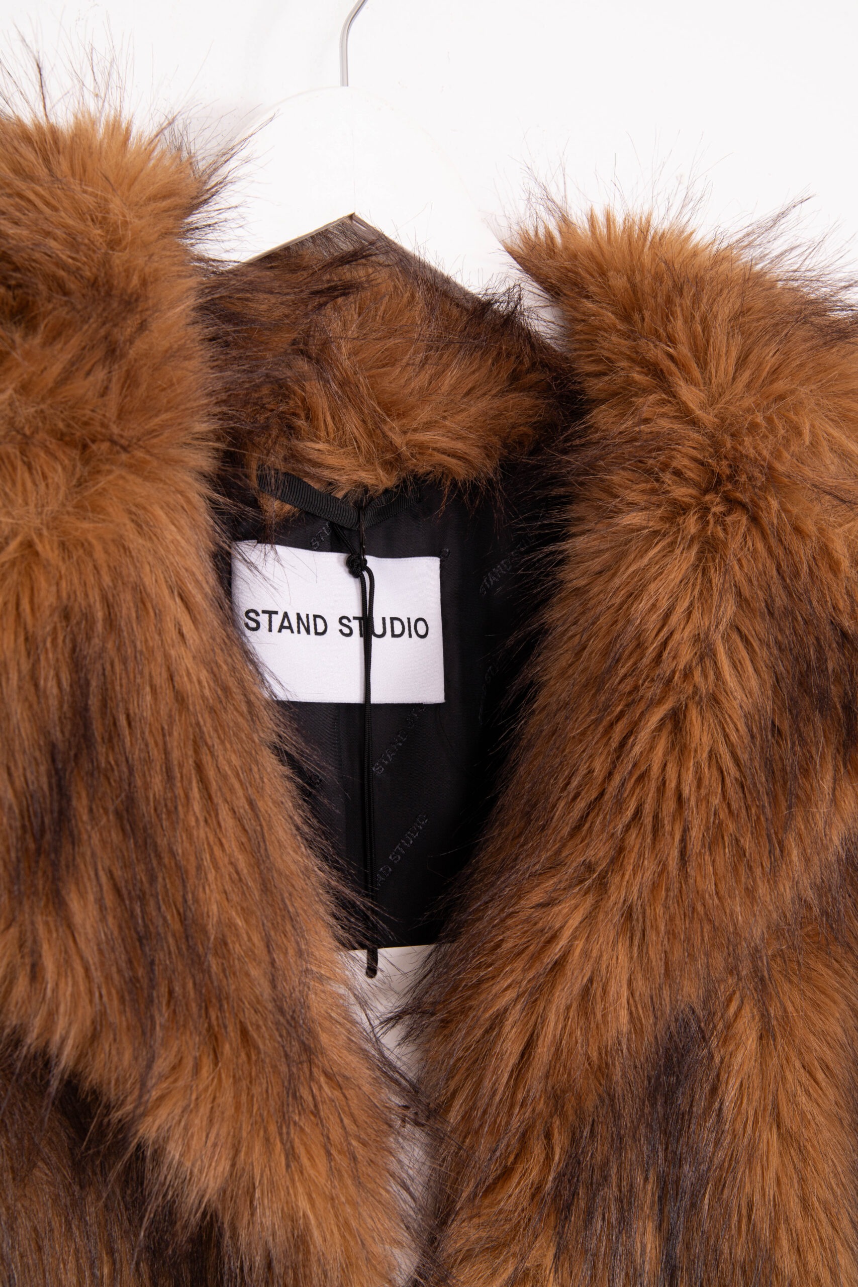 Stand Studio "Janice" Jacke aus Kunstfell in Dunkelbraun