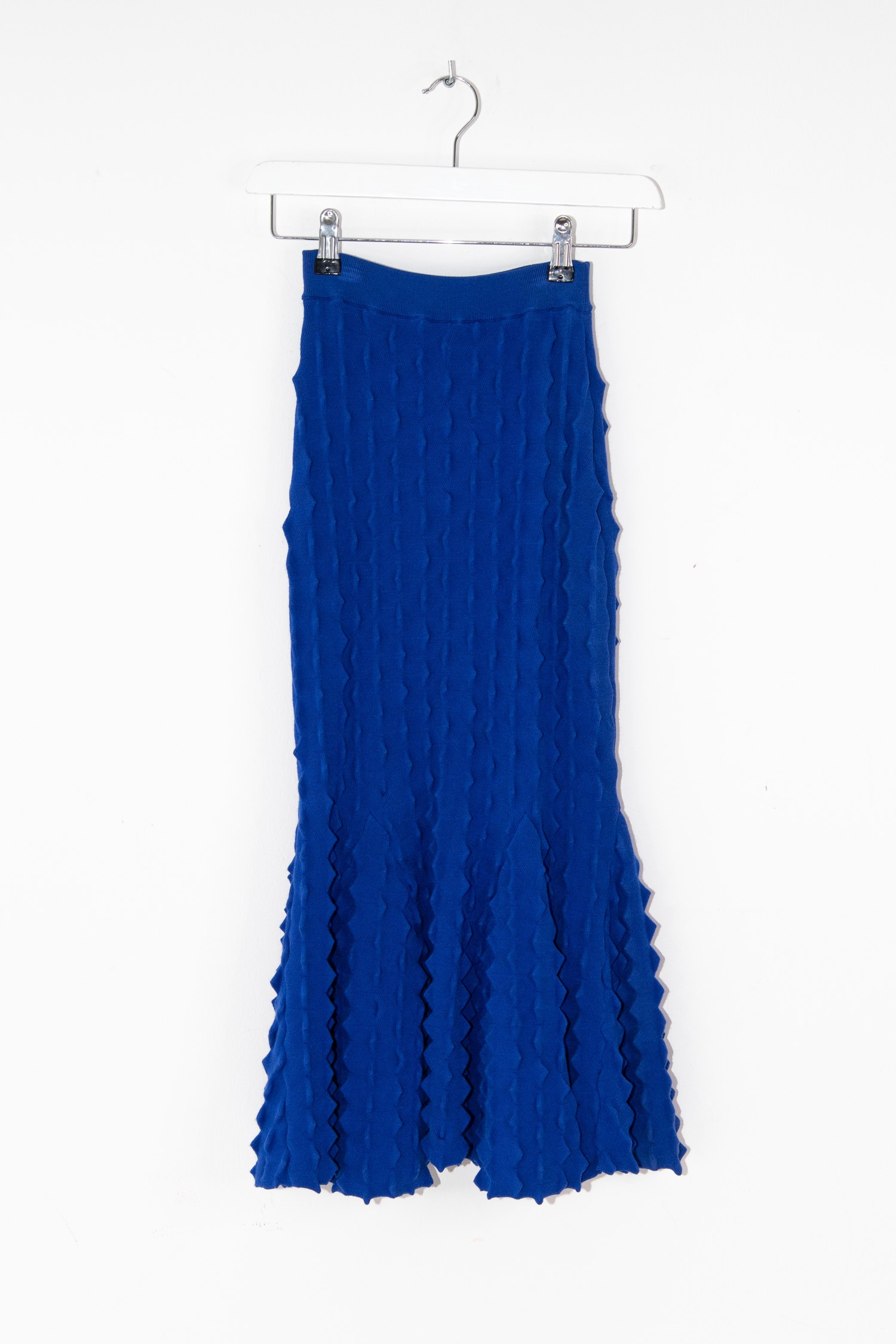 Stella McCartney Godetrock mit Struktur in Kobaltblau