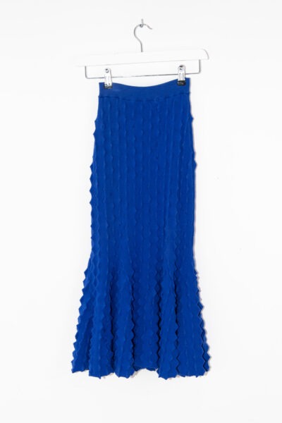 Stella McCartney Godetrock mit Struktur in Kobaltblau