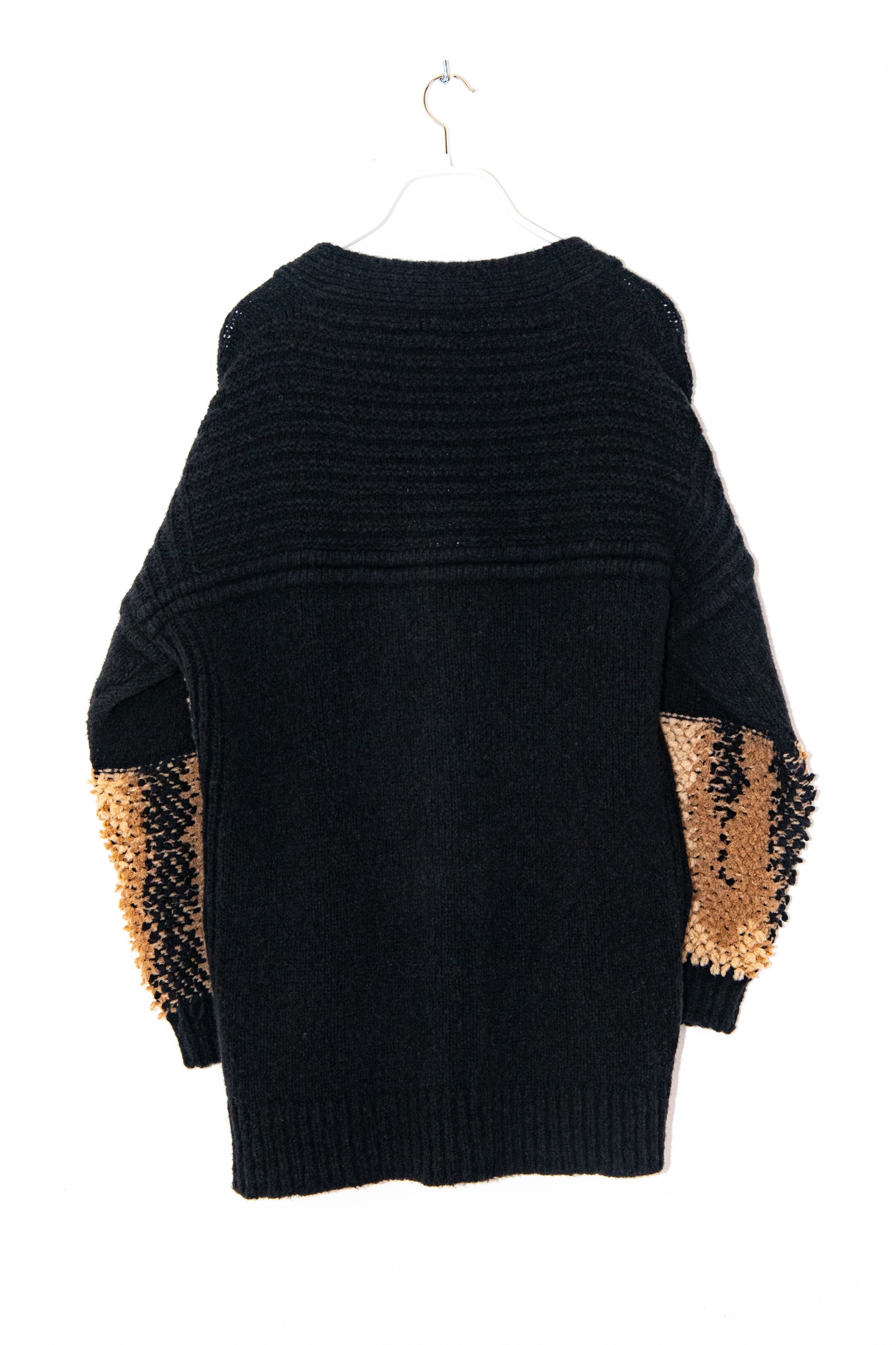 Stella McCartney Strickjacke mit Struktur in Schwarz und Hellbraun