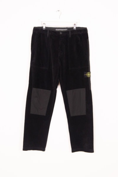 Stone Island Cordhose mit Kontrast-Panels in Schwarz
