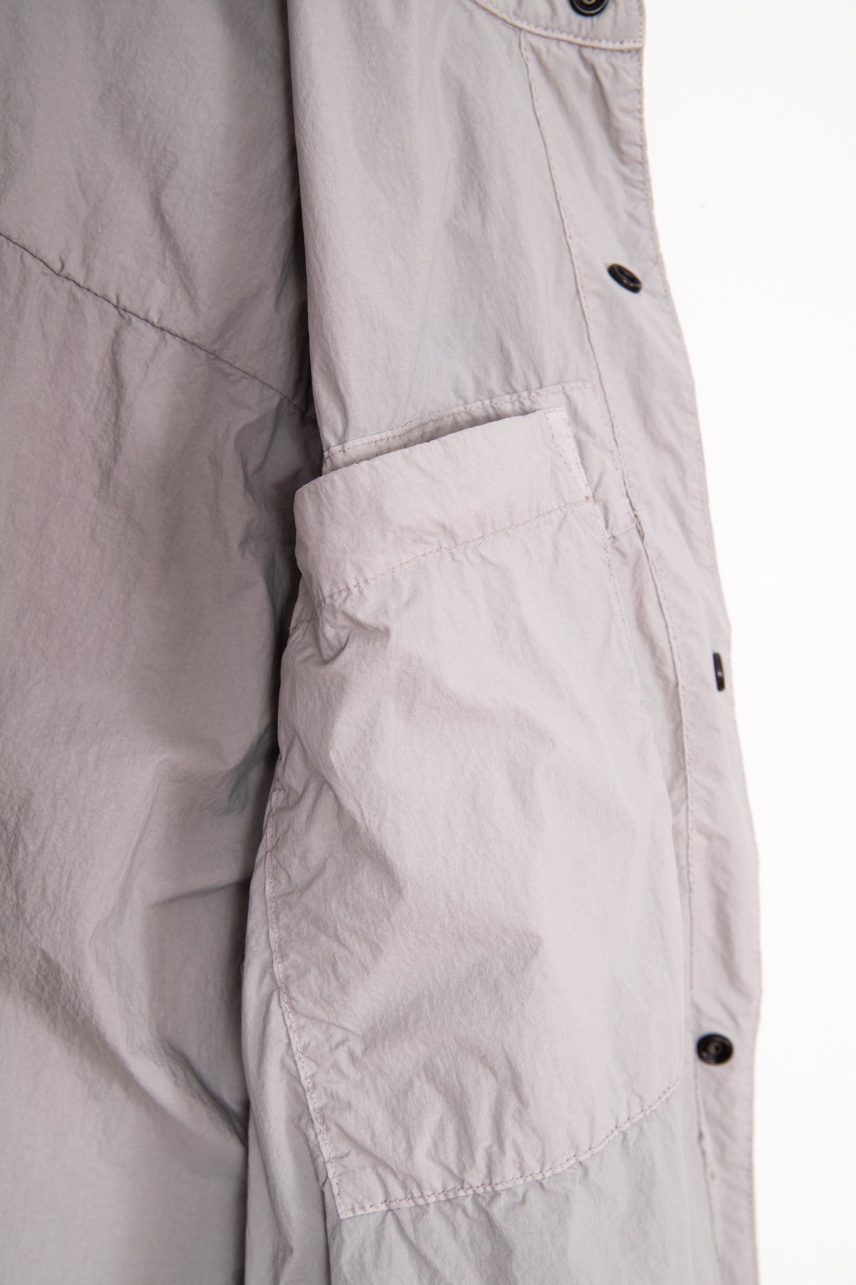 Stone Island "Camicia Ghost Piece" Overshirt in Hellgrau