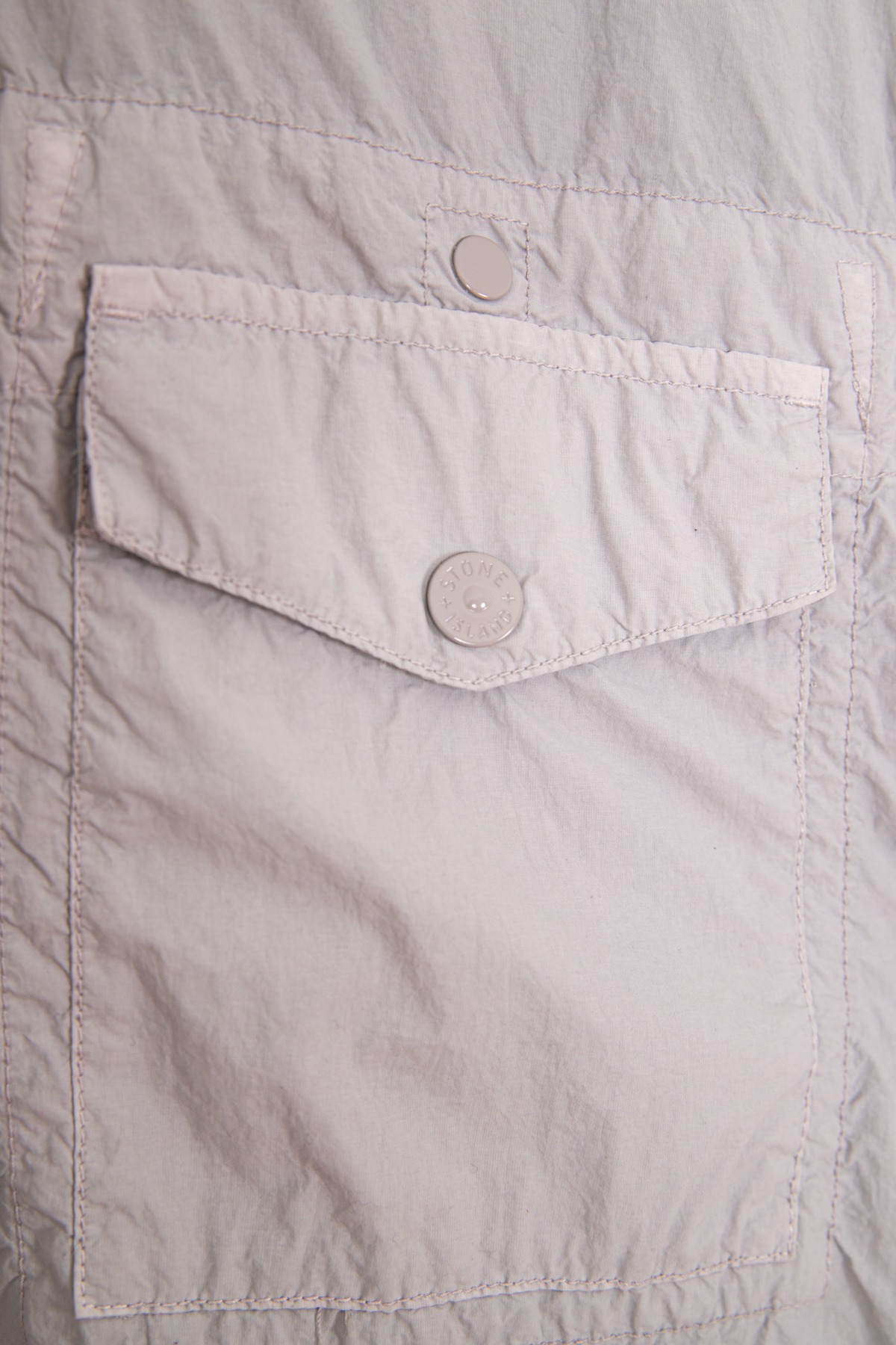 Stone Island "Camicia Ghost Piece" Overshirt in Hellgrau