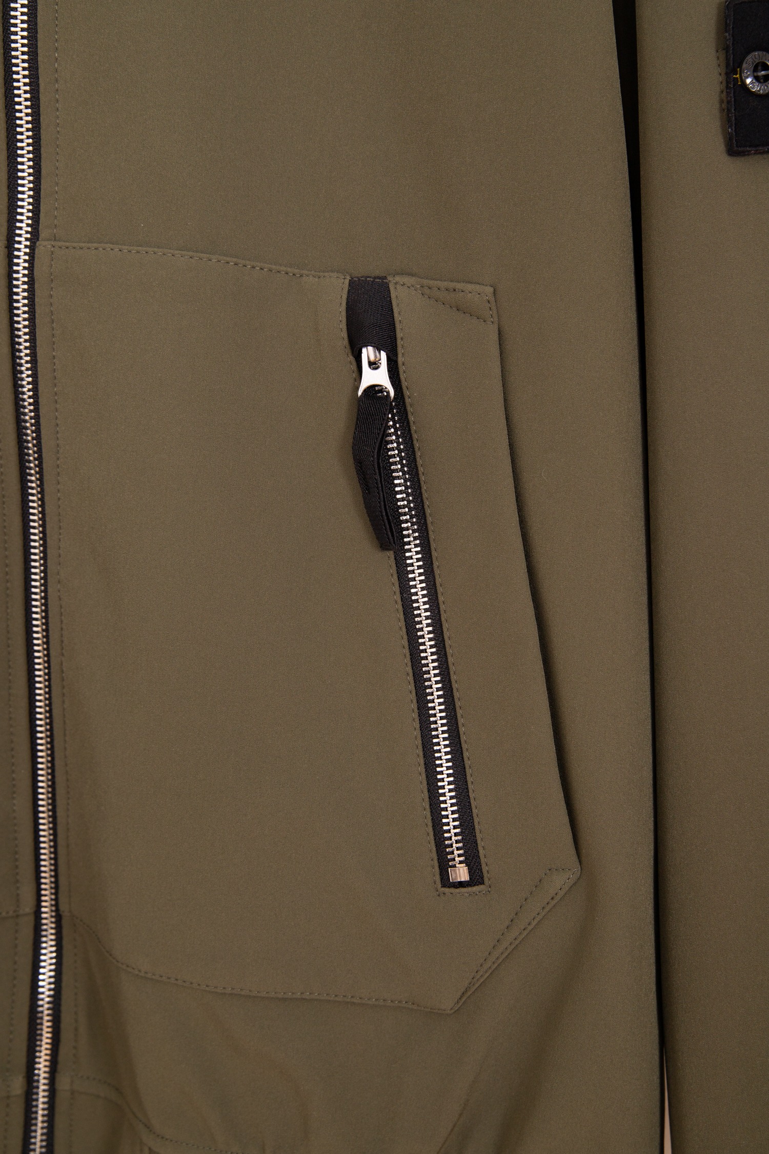 Stone Island Soft Shell Jacke in Olivgrün