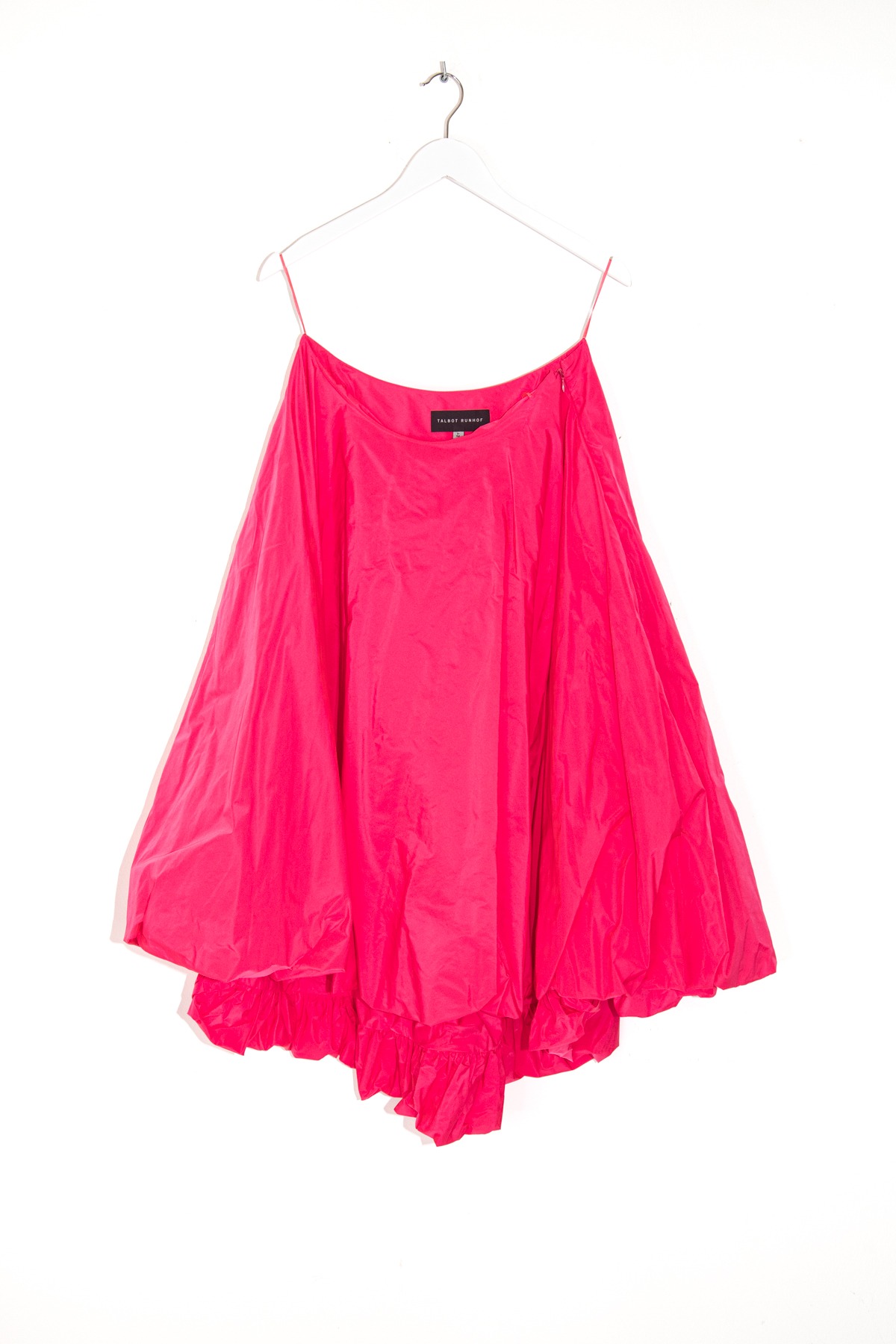 Talbot Runhof Midirock mit Ballonsaum in Pink