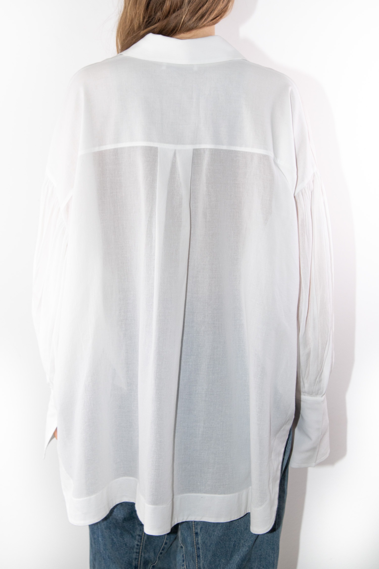 The Attico Oversize-Bluse in Weiß