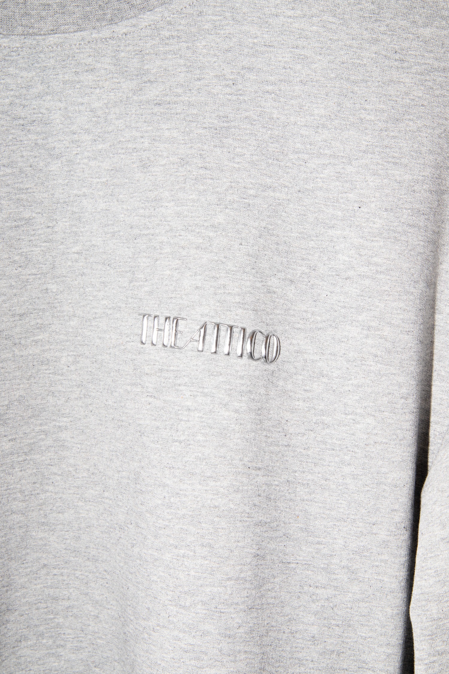The Attico Minikleid mit Logo-Applikation in Grau