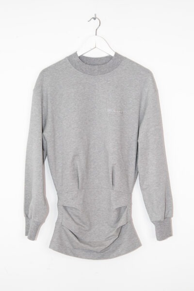 The Attico Minikleid mit Logo-Applikation in Grau