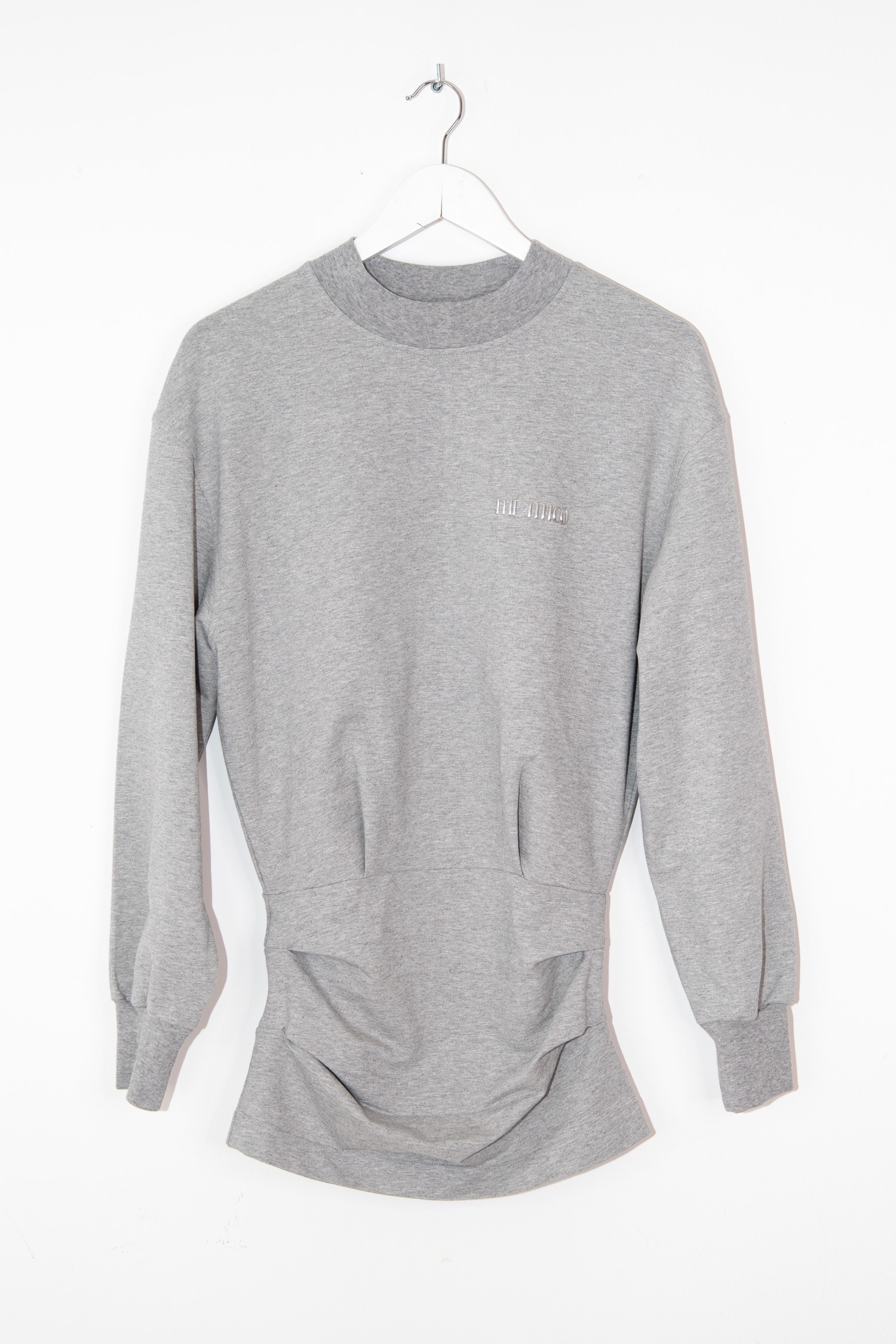 The Attico Minikleid mit Logo-Applikation in Grau