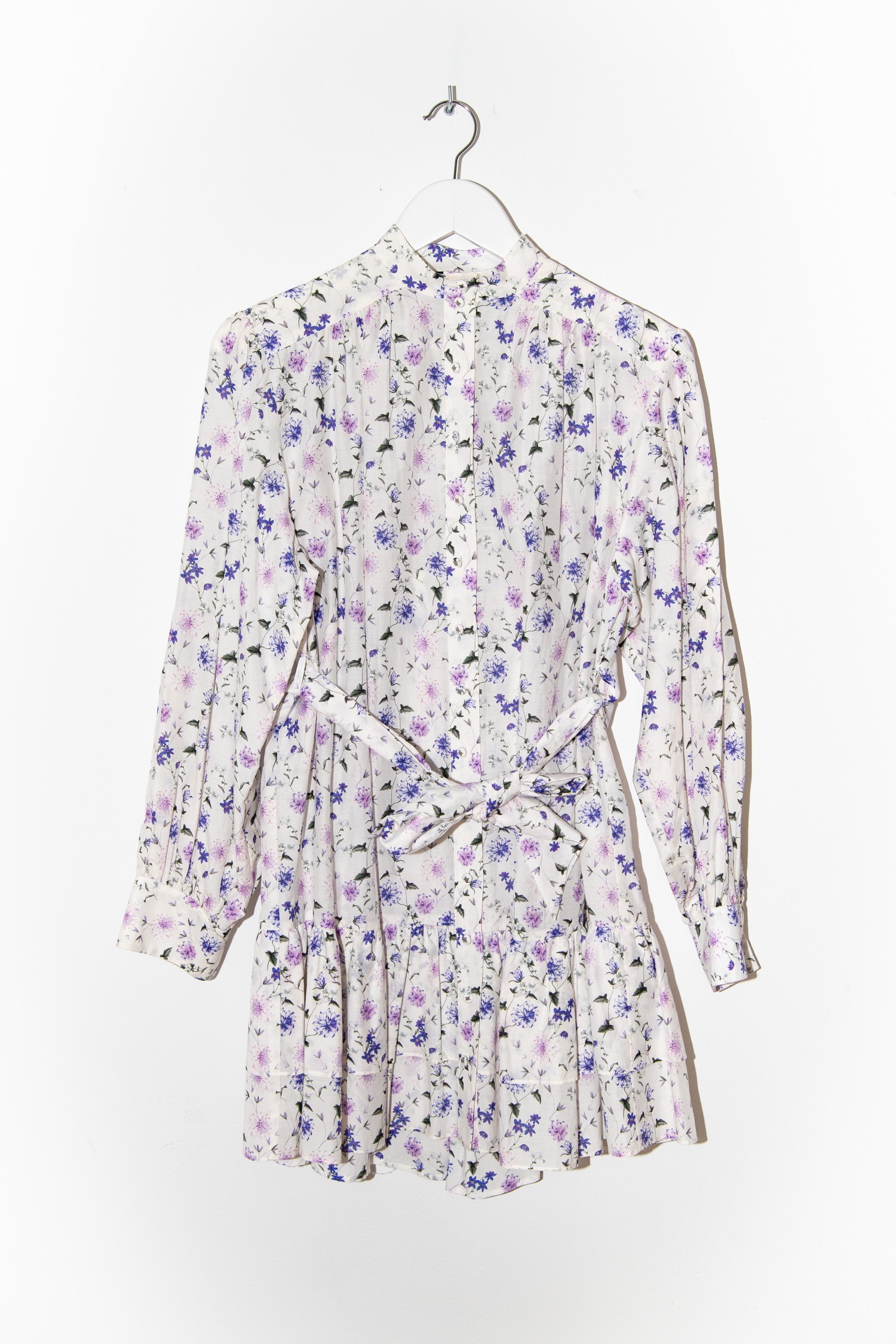 The Kooples Minikleid mit Blumenmuster in Weiß