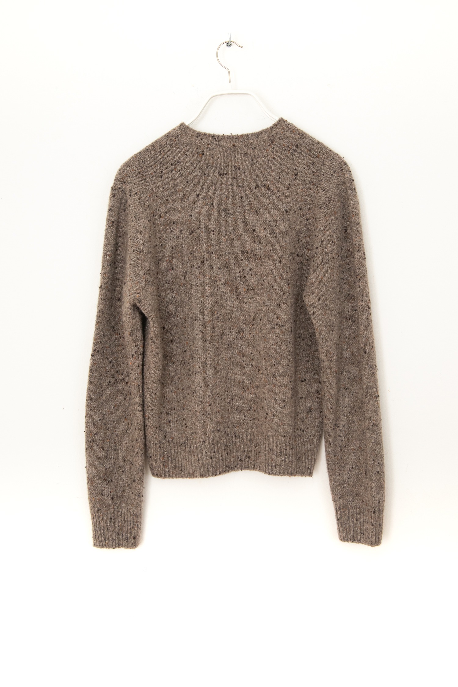 The Row Strickjacke mit Bouclé-Struktur in Graubraun Meliert
