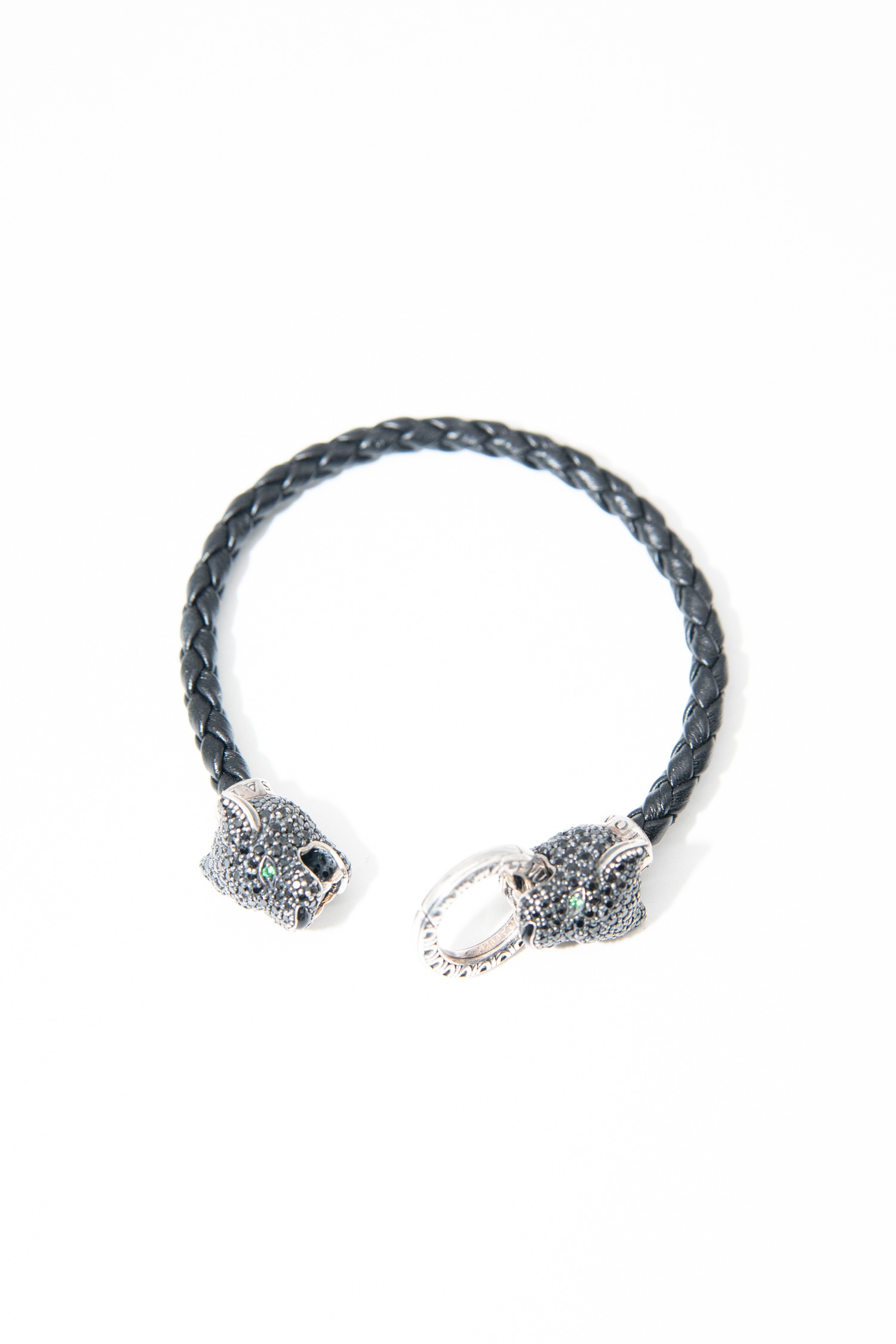 Thomas Sabo "Black Cat" Lederarmband in Schwarz