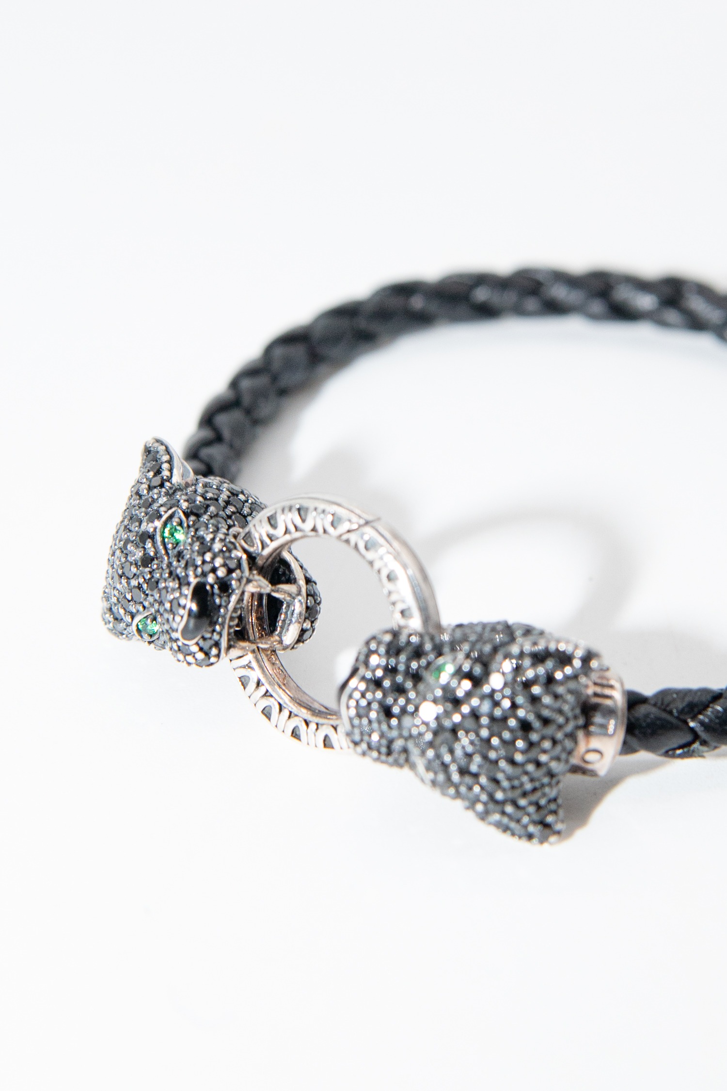 Thomas Sabo "Black Cat" Lederarmband in Schwarz