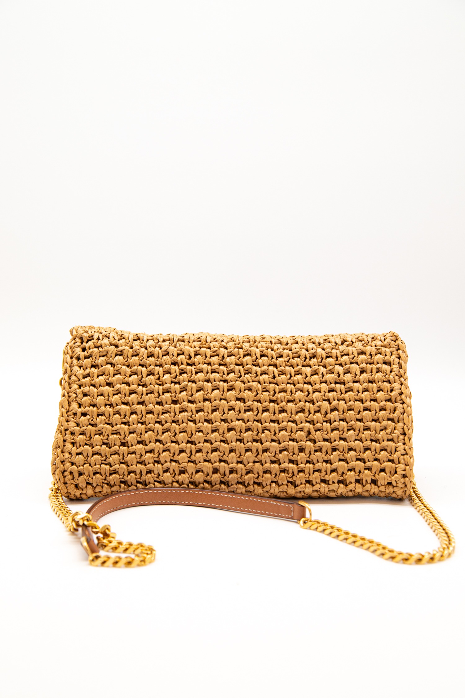 Tod's "Flap T Timeless" Rafia Micro Umhängetasche